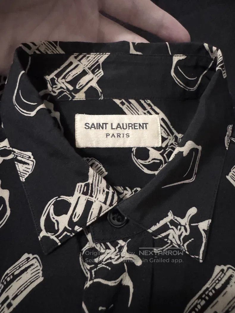 Saint Laurent Paris Saint Laurent Paris size 37 Mulberry Silk Black and White Size US S / EU 44-46 / 1 - 5 Thumbnail