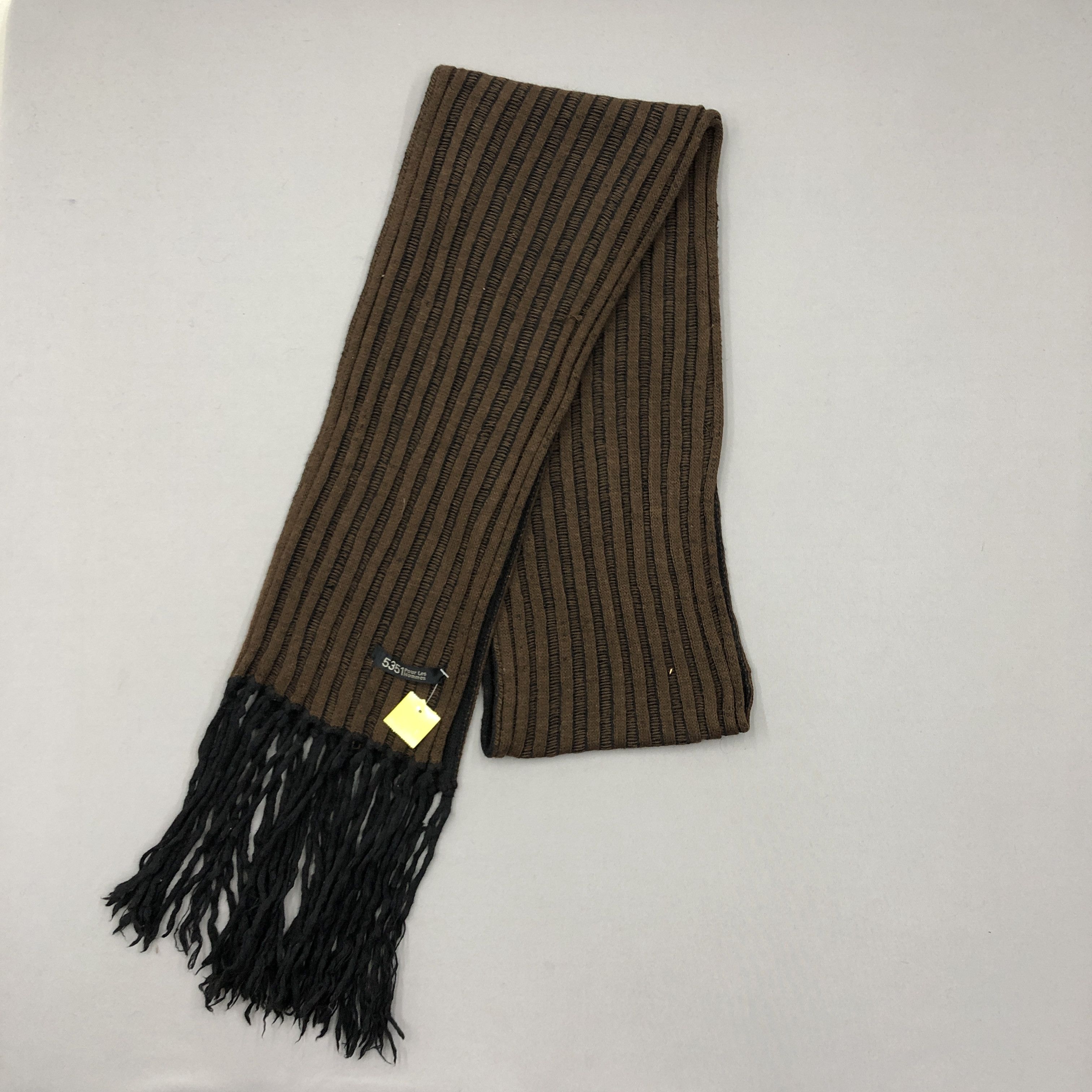 5351 POUR LES HOMMES Vintage 5351 Homme Scarf Muffler Wool Cashmere Scarves Size ONE SIZE - 3 Thumbnail