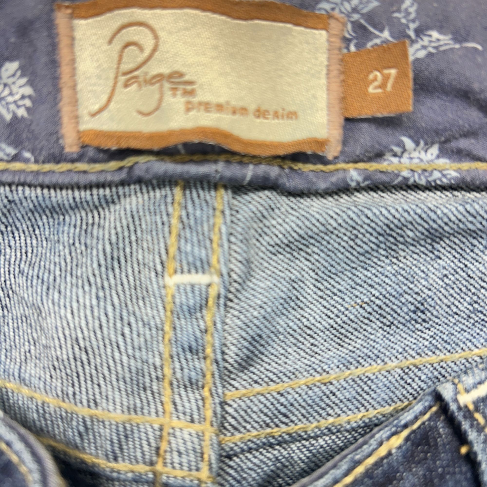 Paige Paige Skyline Ankle Peg Distressed Premium Denim Jeans Size Size 27" / US 4 / IT 40 - 6 Thumbnail
