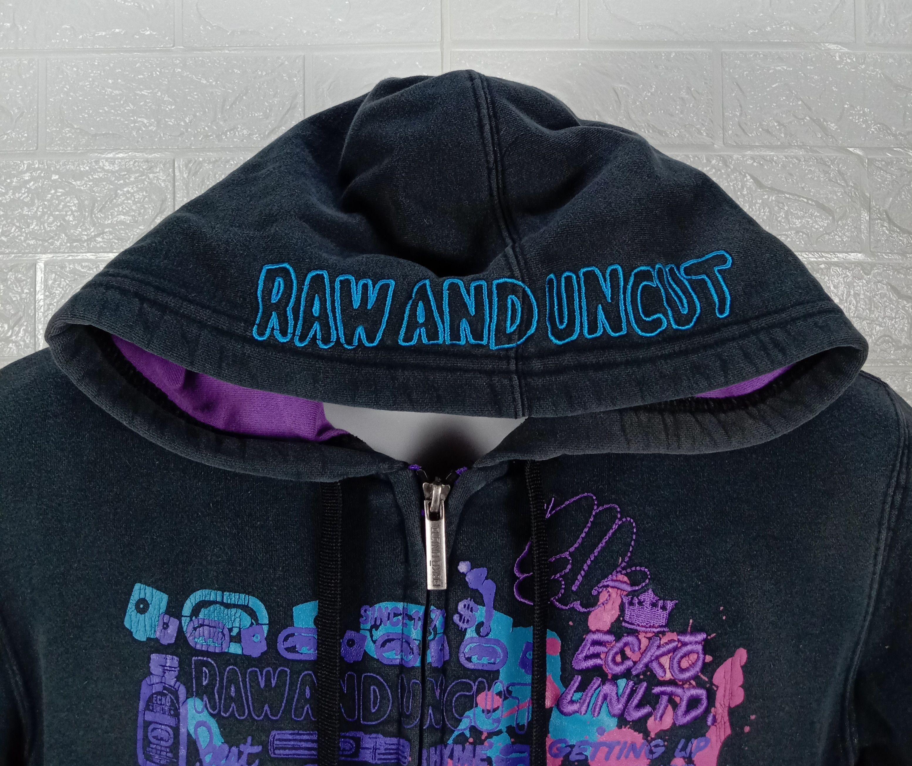 Ecko Unltd. Vintage Ecko Unltd Embroidery Raw & Uncut Hoodie Sweatshirt Size US M / EU 48-50 / 2 - 5 Thumbnail