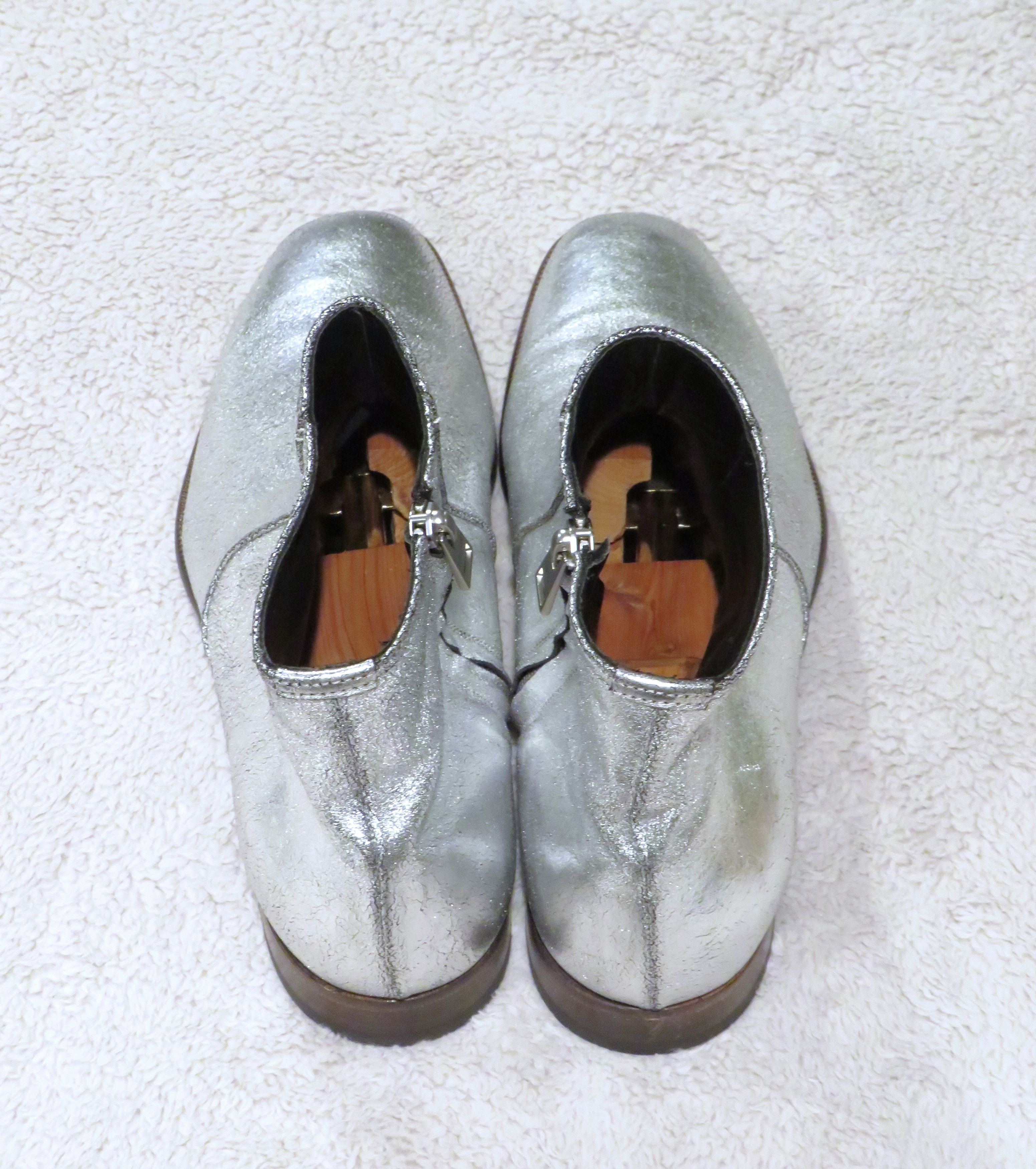 Tom Ford Edgar Silver Metallic Leather Side Zip Ankle Boots 9 T Size US 9 / EU 42 - 8 Thumbnail