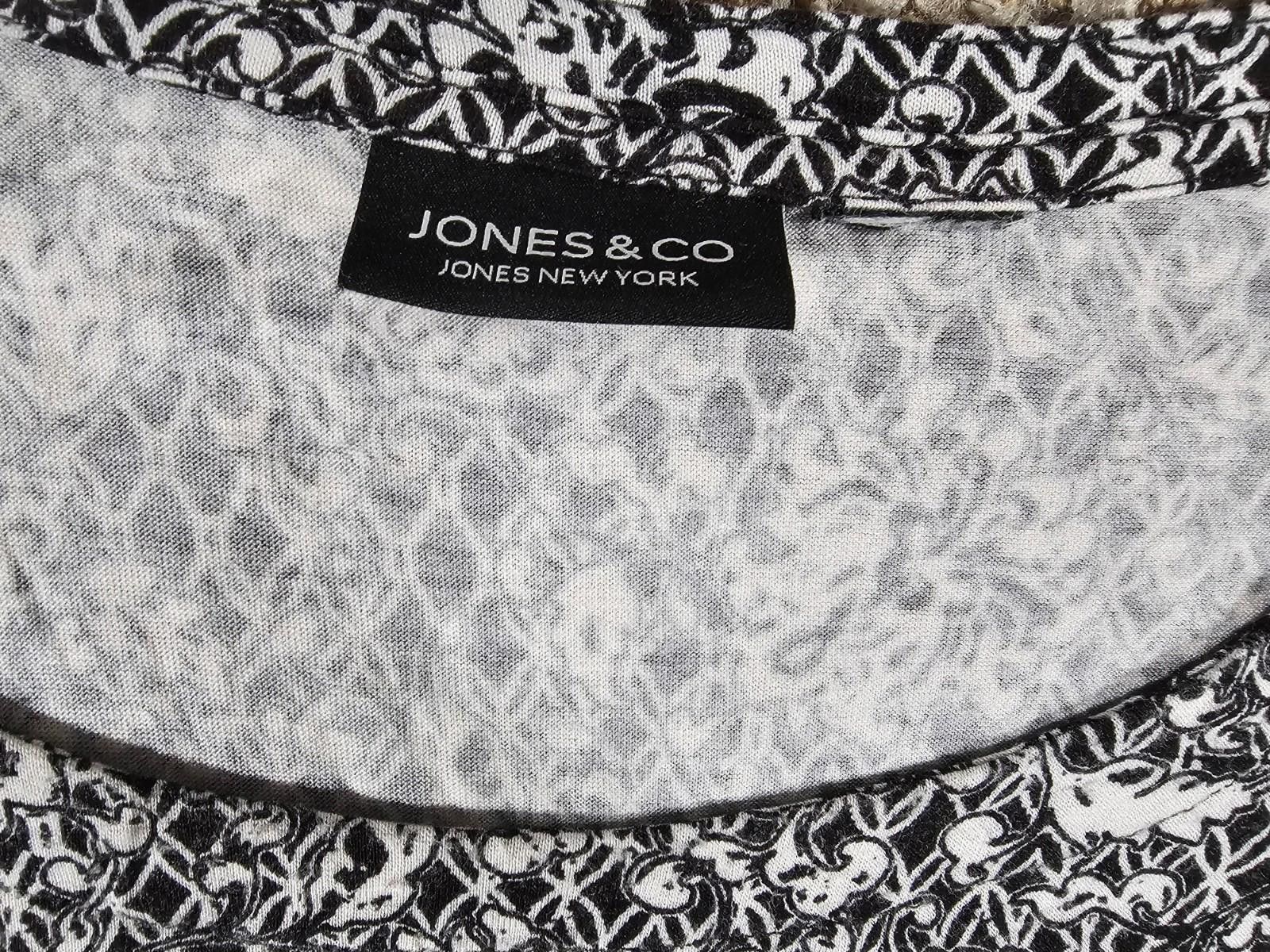 Jones New York Jones Co New York Blouse Black White Paisley Floral Stretch Size M / US 6-8 / IT 42-44 - 2 Thumbnail