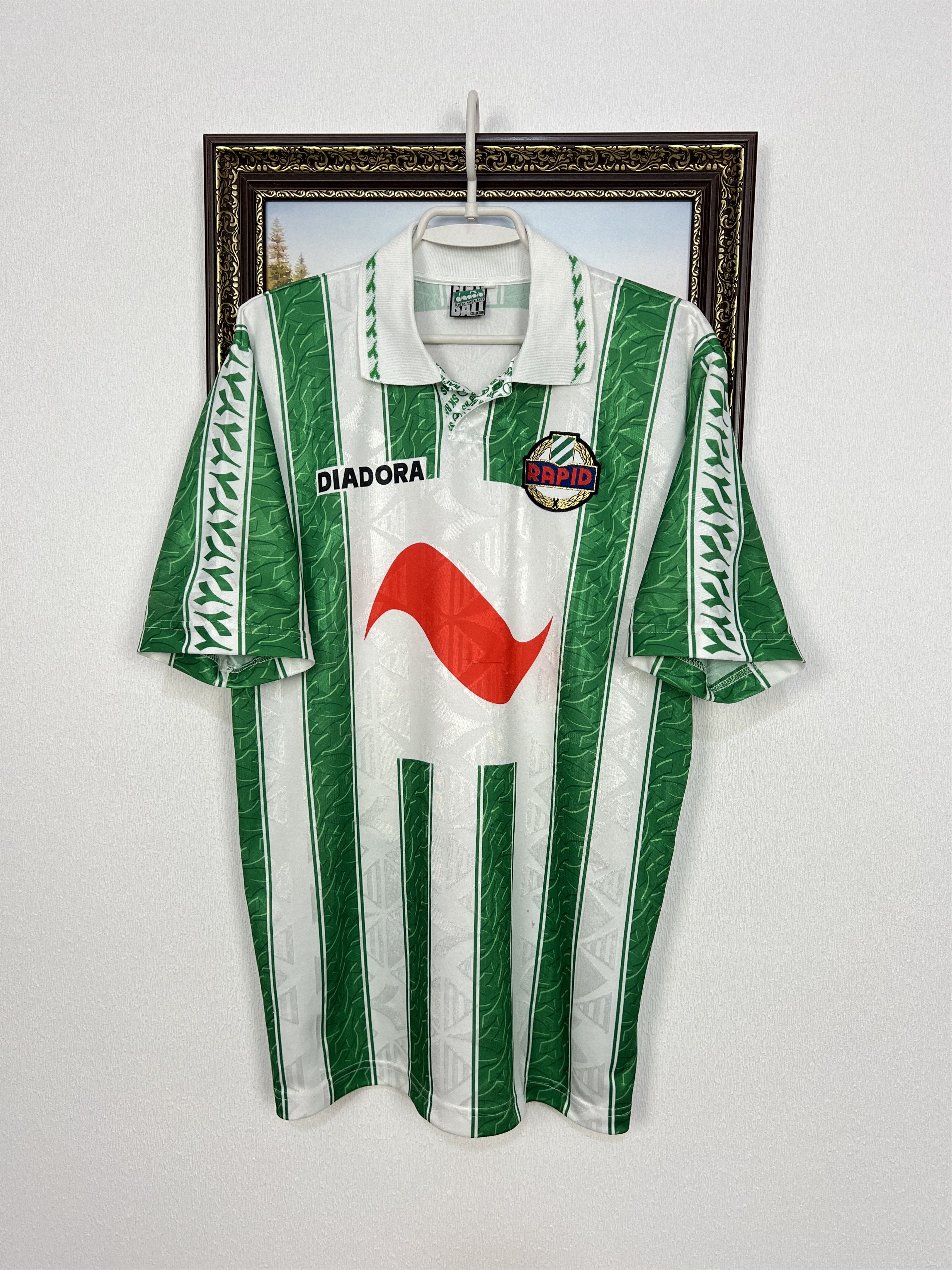 Diadora SK Rapid Wien Home football shirt 1996 Soccer Diadora Jersey Size US L / EU 52-54 / 3 - 1 Thumbnail