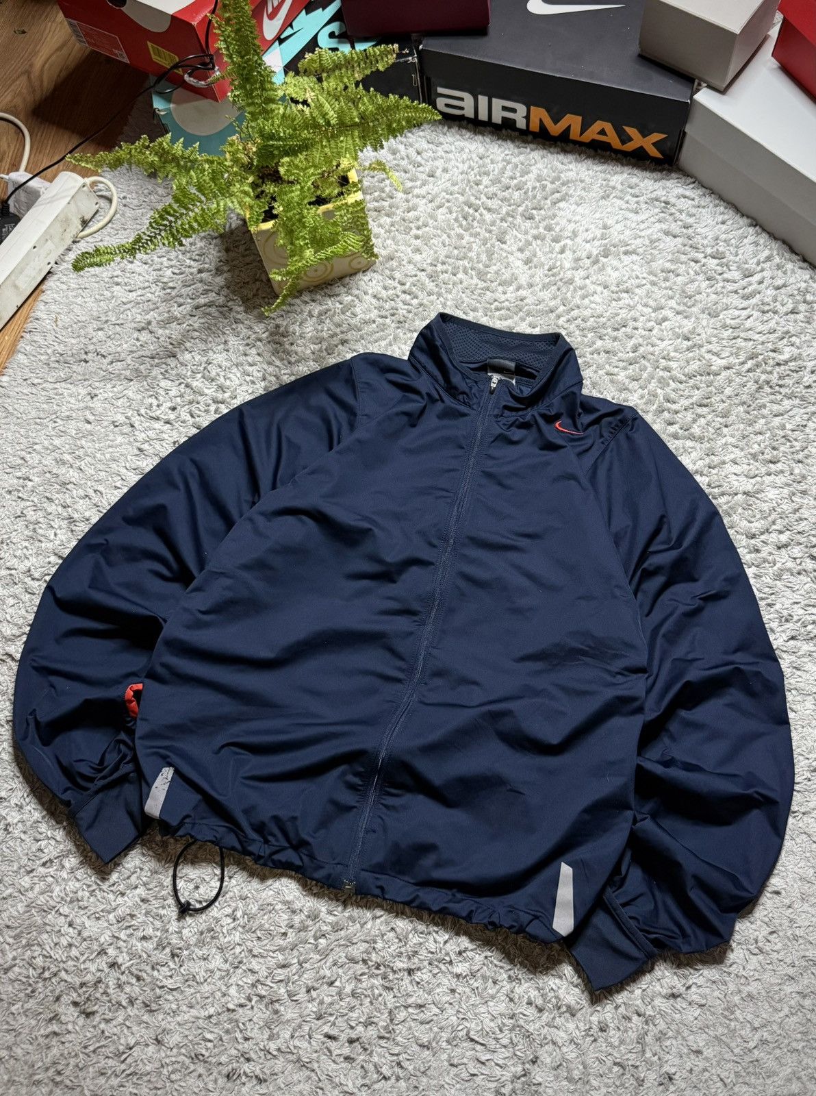 Nike 00s Nike Nylon Jacket Rare Drill Streetwear Swoosh Sport Tn Size US L / EU 52-54 / 3 - 2 Thumbnail