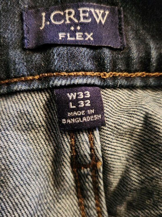 J.Crew J.crew men's 99%cotton blue jeans slim fit size: 33/32 Size US 33 - 3 Thumbnail