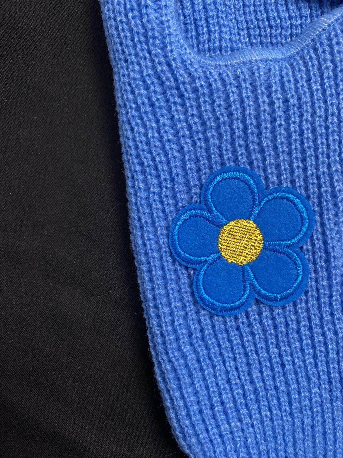Other Rare Flower Graphic Balaclava Ski Mask Sky Blue OS Size ONE SIZE - 3 Thumbnail