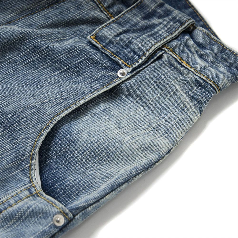 Jean Men's washed distressed loose-fitting scimitar jeans Size US 32 / EU 48 - 4 Thumbnail