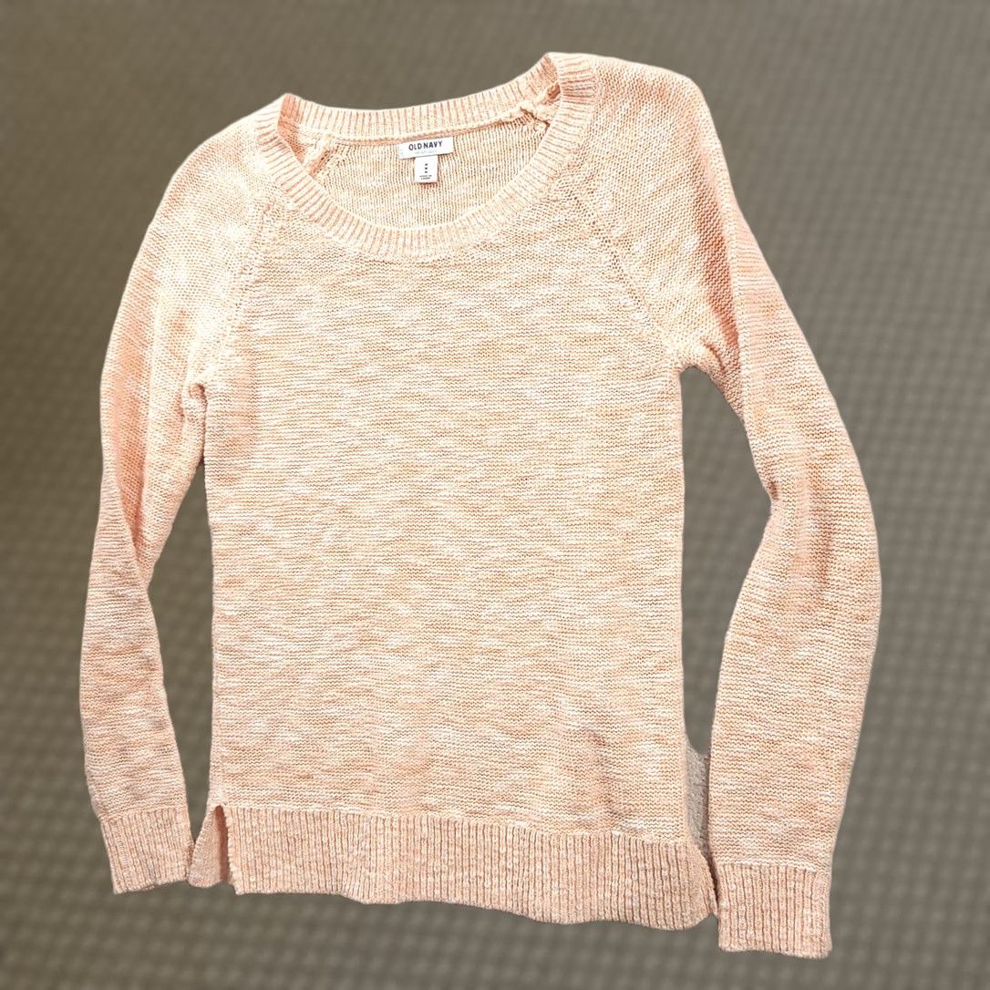 Old Navy Old Navy Sweater Womens Medium Pink Heathered Crewneck Ribbed Neckline and Hem Size M / US 6-8 / IT 42-44 - 1 Thumbnail