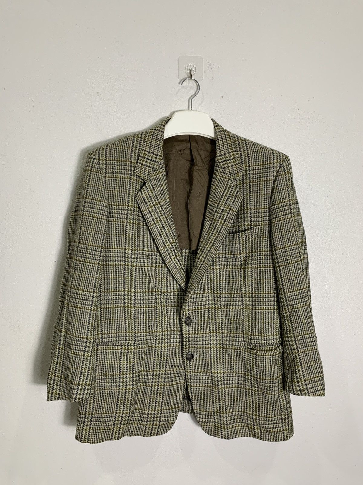 Vintage GIVENCHY PARIS TARTAN Blazer Jacket YABA STYLE Size US M / EU 48-50 / 2 - 1 Thumbnail
