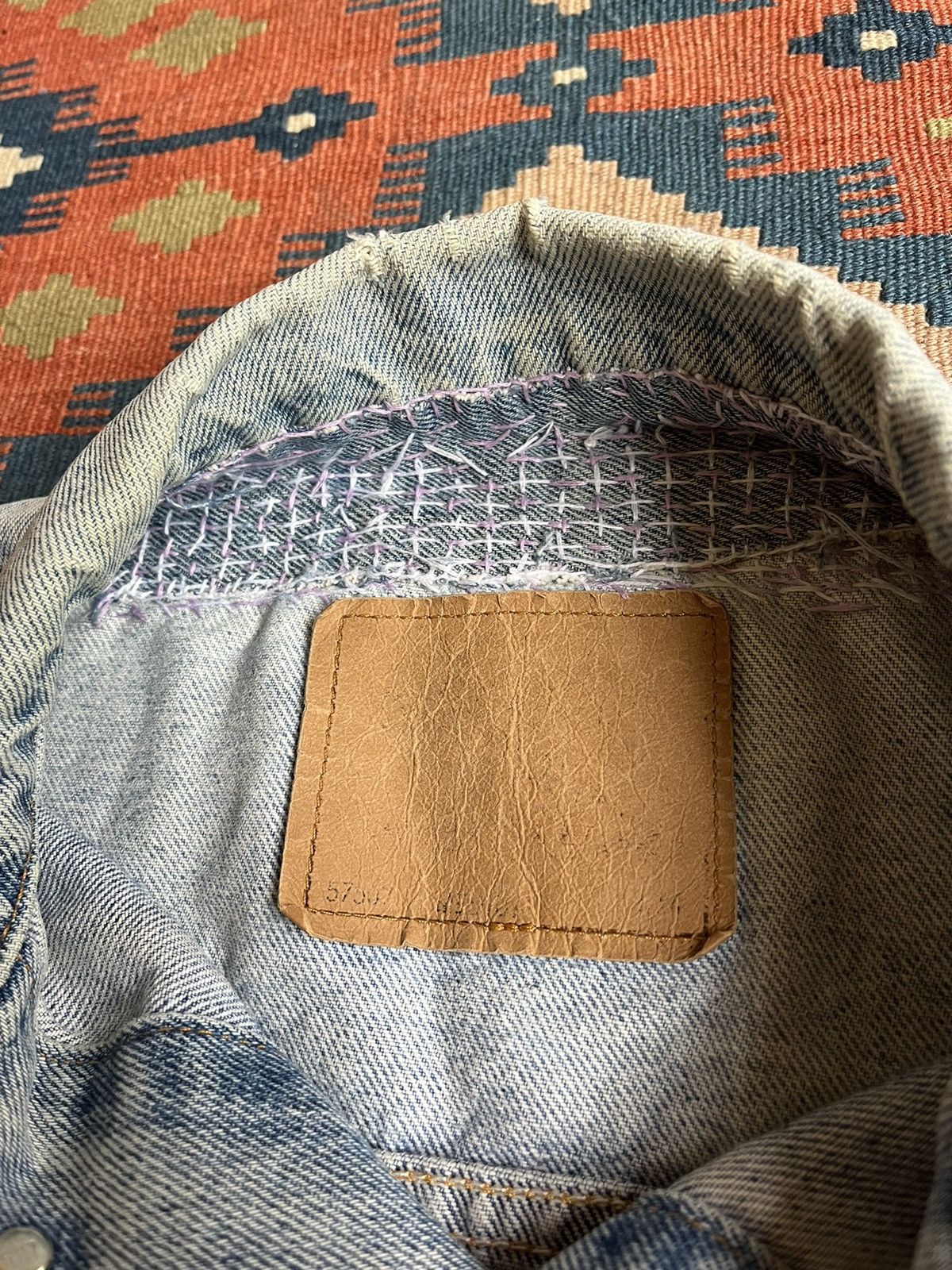 Levi's Levi’s 80s Orange Tab Type 3 Denim Trucker Jacket sashiko Size US L / EU 52-54 / 3 - 4 Thumbnail