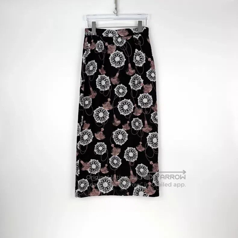 Hermes Hermes Black Rope Pattern Mulberry Silk Skirt Size 24" / US 00 / IT 34 - 4 Thumbnail