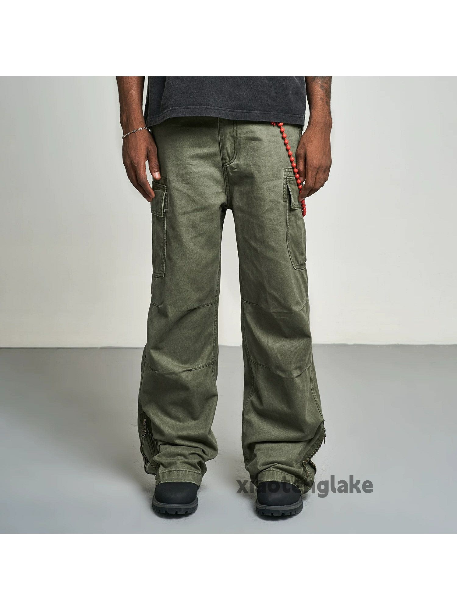 Designer × Japanese Brand × Vintage zipper utility military outdoor baggy flared cargo pants Size US 32 / EU 48 - 7 Thumbnail