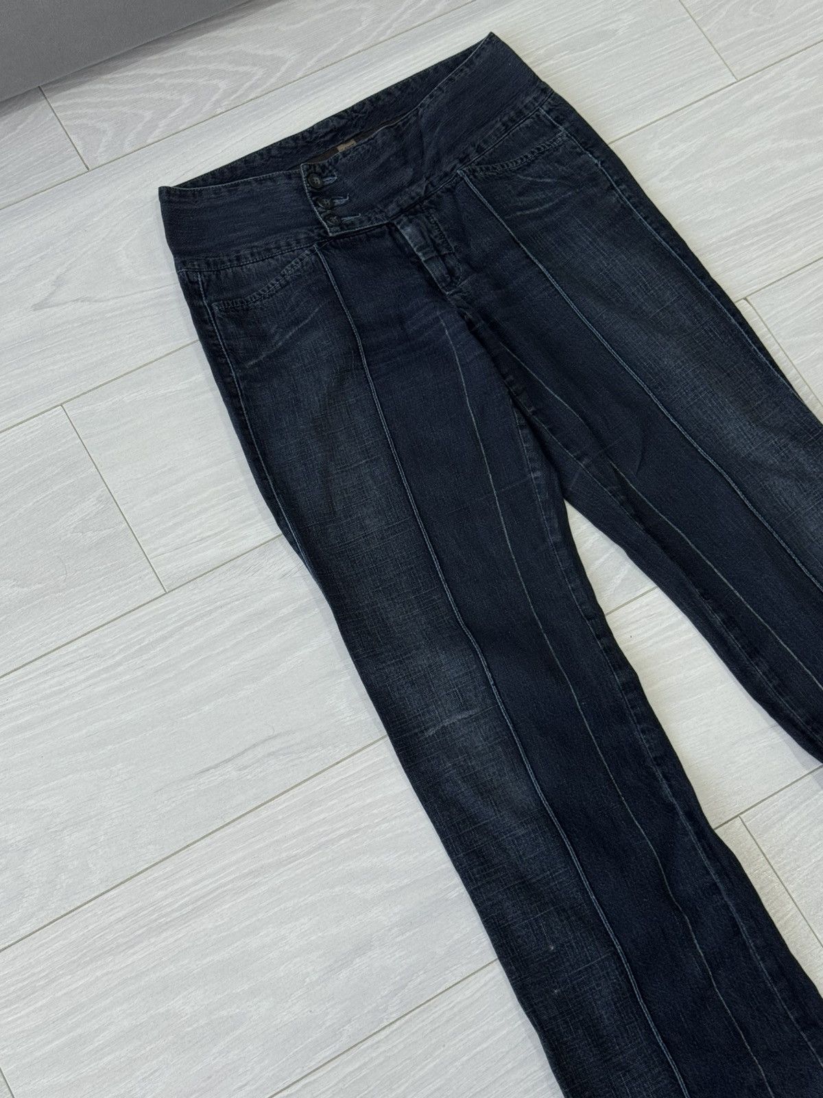 Marithe + Francois Girbaud Marithe Francois Girbaud Avant Garde Flared Denim Jeans Size 30" / US 8 / IT 44 - 5 Thumbnail