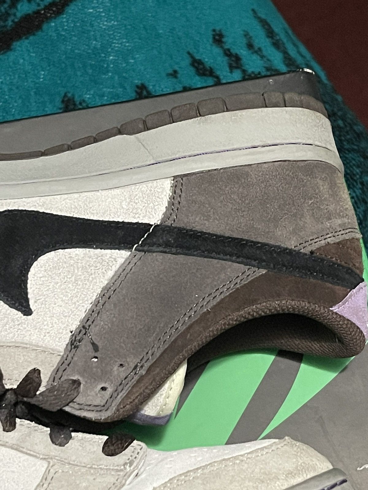 Nike 2006 Nike Dunk suede pearl grey black Size US 9.5 / EU 42-43 - 9 Thumbnail