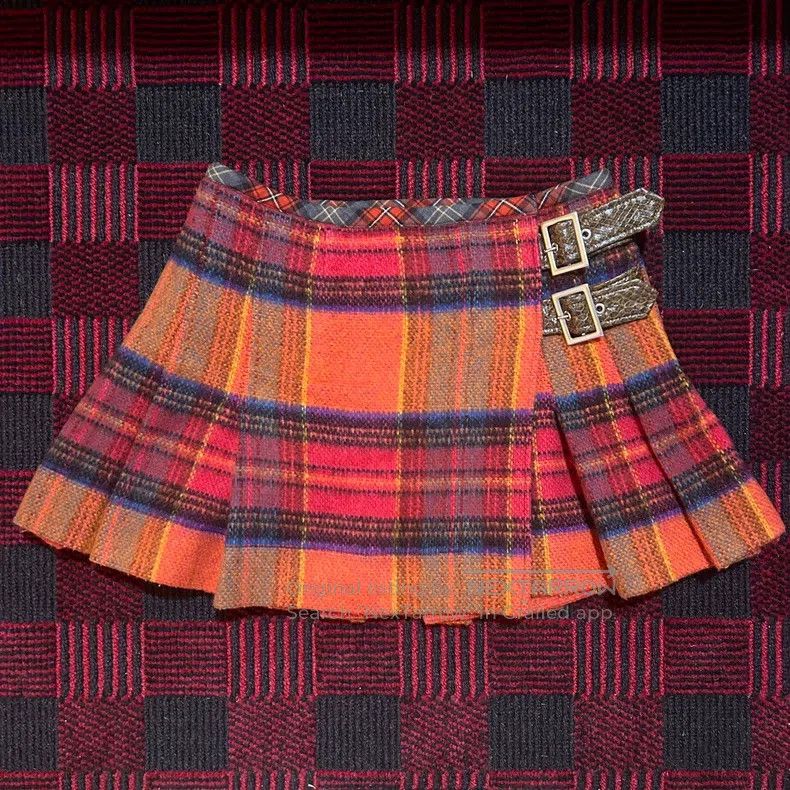 Vivienne Westwood Vivienne Westwood size S Plaid Belt Buckle Pleated Skirt Size 42" / US 20 - 2 Thumbnail