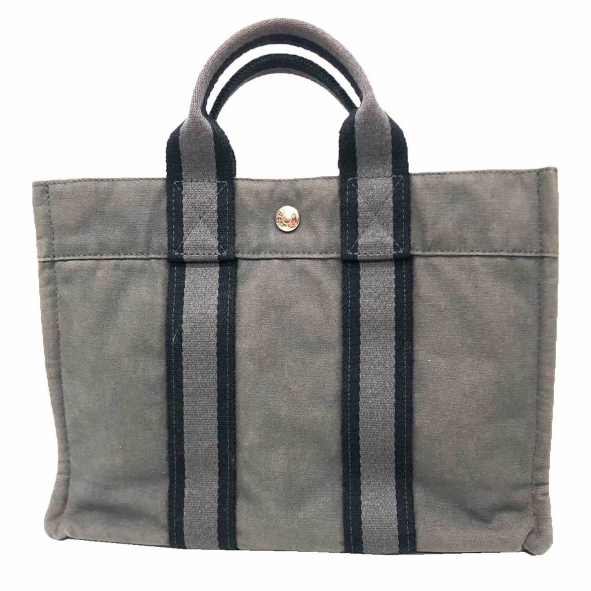 Hermes HERMES Foul Tote PM Bag, Hand Tote, Gray Canvas Size ONE SIZE - 1 Thumbnail