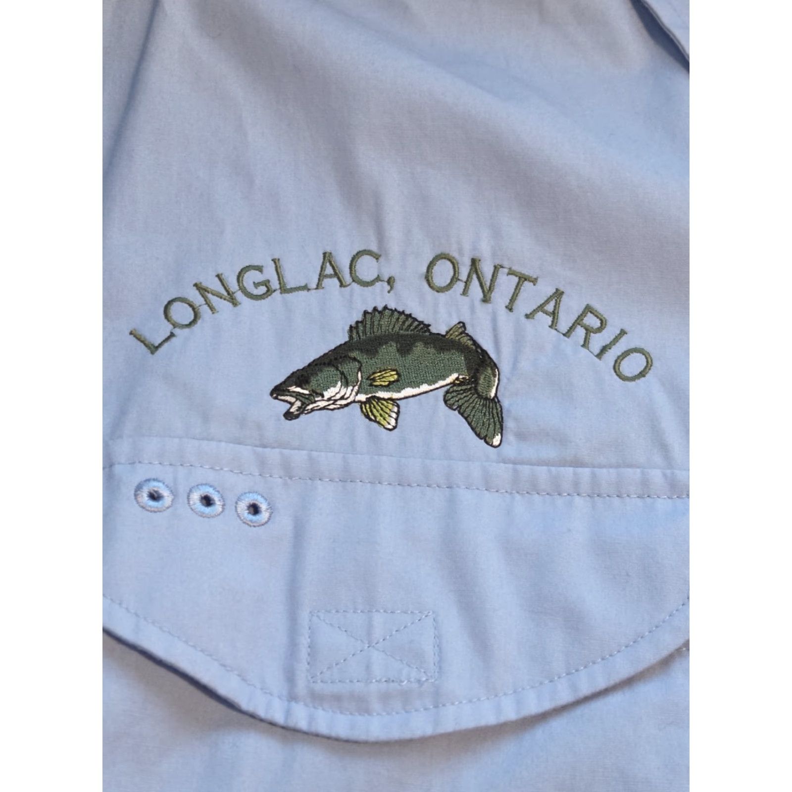 Vintage Columbia PFG Shirt Medium Blue Ventilated Button-Up Embroidered Outdoor UV Protection Pockets Men's Regular M (Long Sleeve) Size US M / EU 48-50 / 2 - 4 Thumbnail