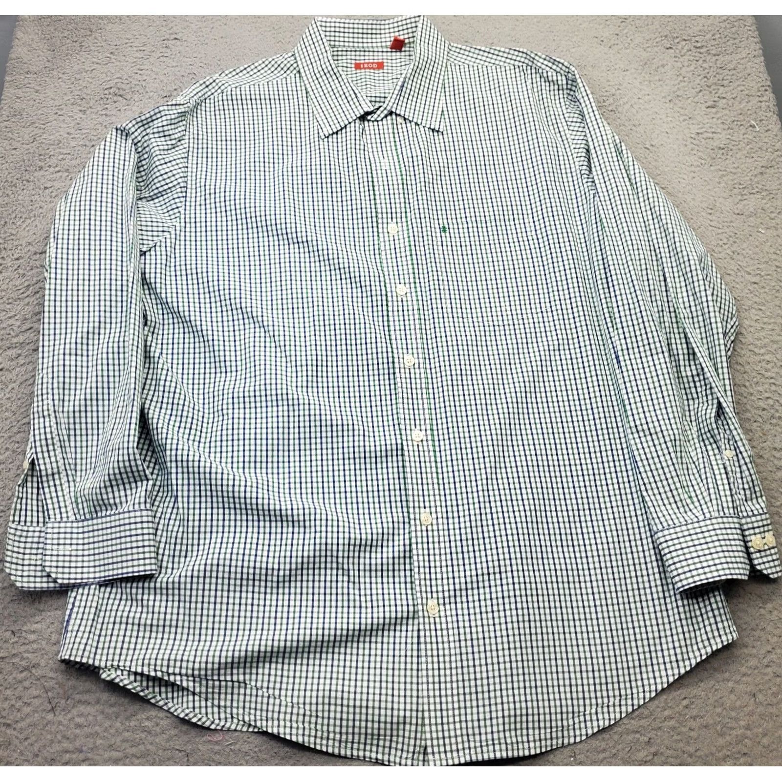 Izod IZOD Mens Shirt 2XLT Multicolor Check Chest Pocket Embroidery Logo Button Up EUC Size US XXL / EU 58 / 5 - 2 Thumbnail