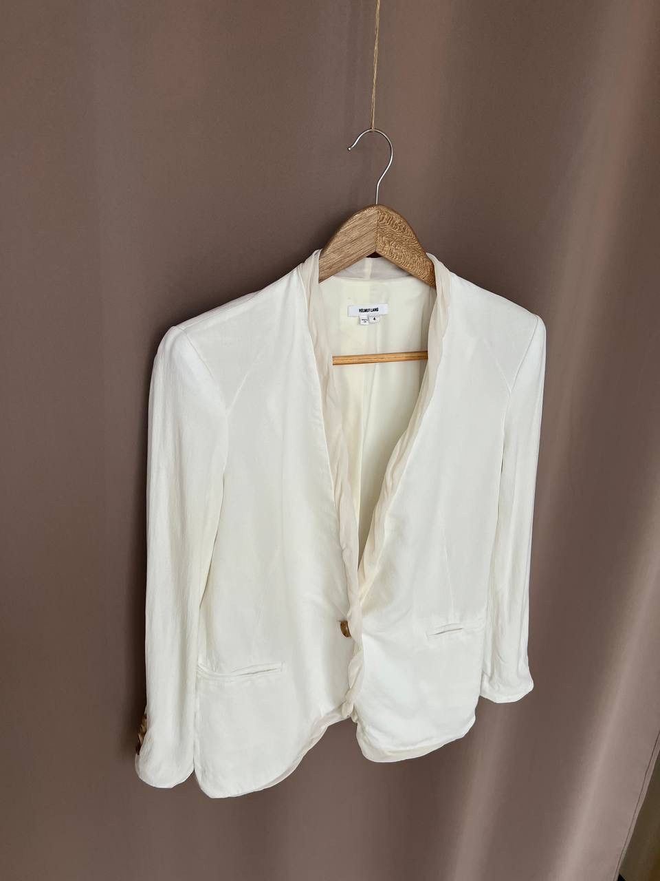 Helmut Lang Helmut Lang Padded One Button Viscose Blazer Size 4 or S/M Size S / US 4 / IT 40 - 5 Thumbnail