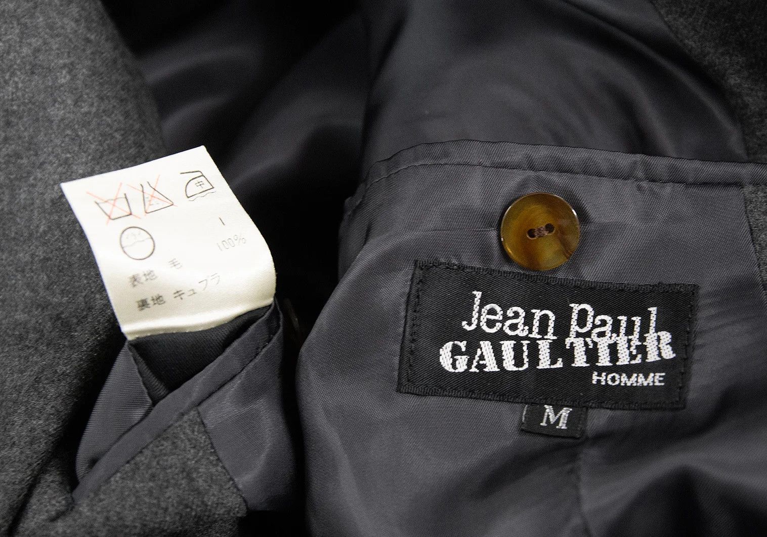 Jean Paul Gaultier Wool 2B Jacket in Gray, Size M Size US M / EU 48-50 / 2 - 20 Thumbnail