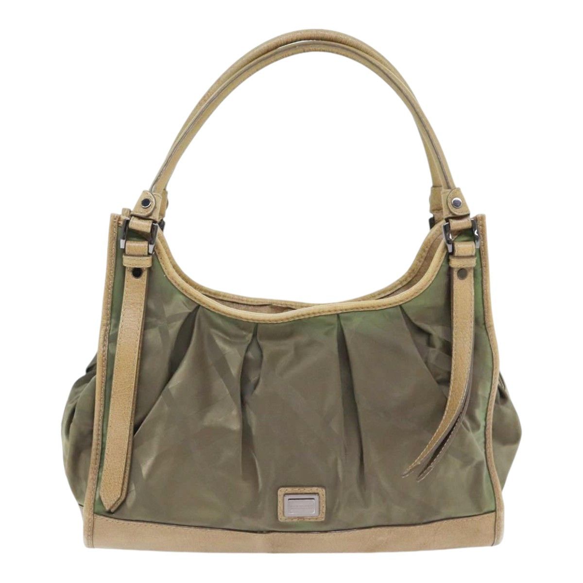 Burberry Smoke Check Khaki Synthetic Shoulder Bag (Pre-Owned) Size ONE SIZE - 1 Thumbnail