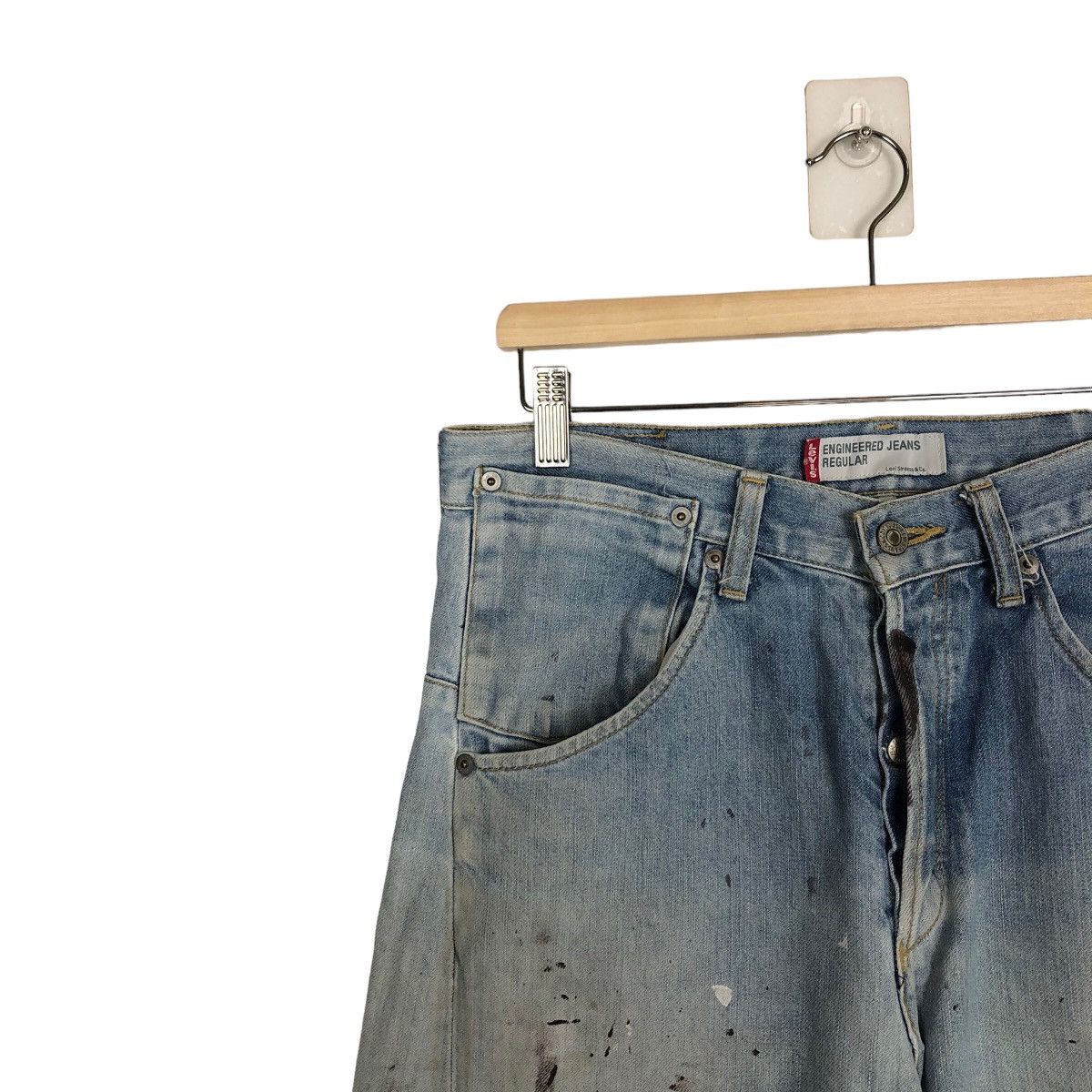 Levi's 🔥RARE VINTAGE LEVI’S ENGINEERED JEANS DISTRESSED PAINTED Size US 32 / EU 48 - 5 Thumbnail