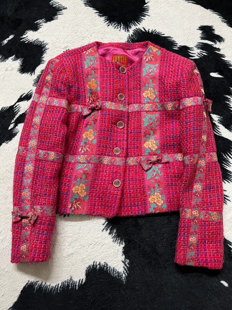 Kenzo KENZO Pure wool bow-tie embroidered flowers coat Size S / US 4 / IT 40 - 2 Thumbnail