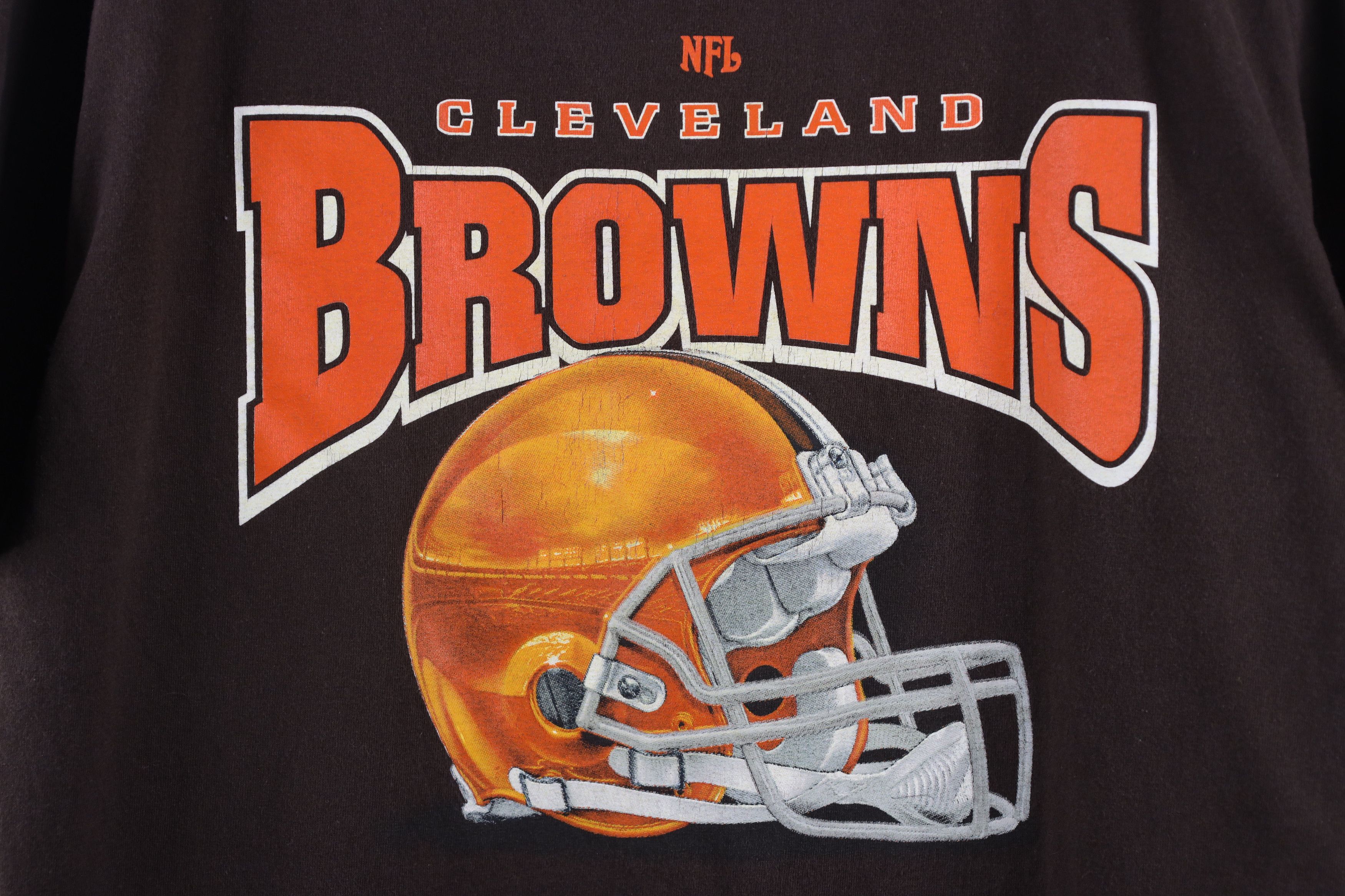 Vintage Vintage Spell Out Cleveland Browns Football T-Shirt Brown Size US L / EU 52-54 / 3 - 4 Thumbnail