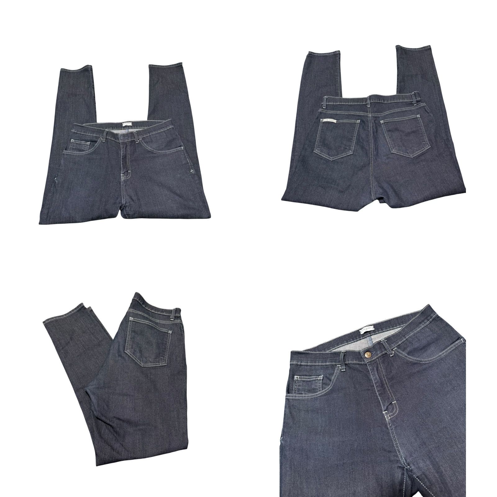 Delta Tom James Jeans Mens 31x28 Delta Blue Denim Tapered Stretch Dark Wash USA Regular 31in Inseam Pockets Size US 31 - 8 Thumbnail