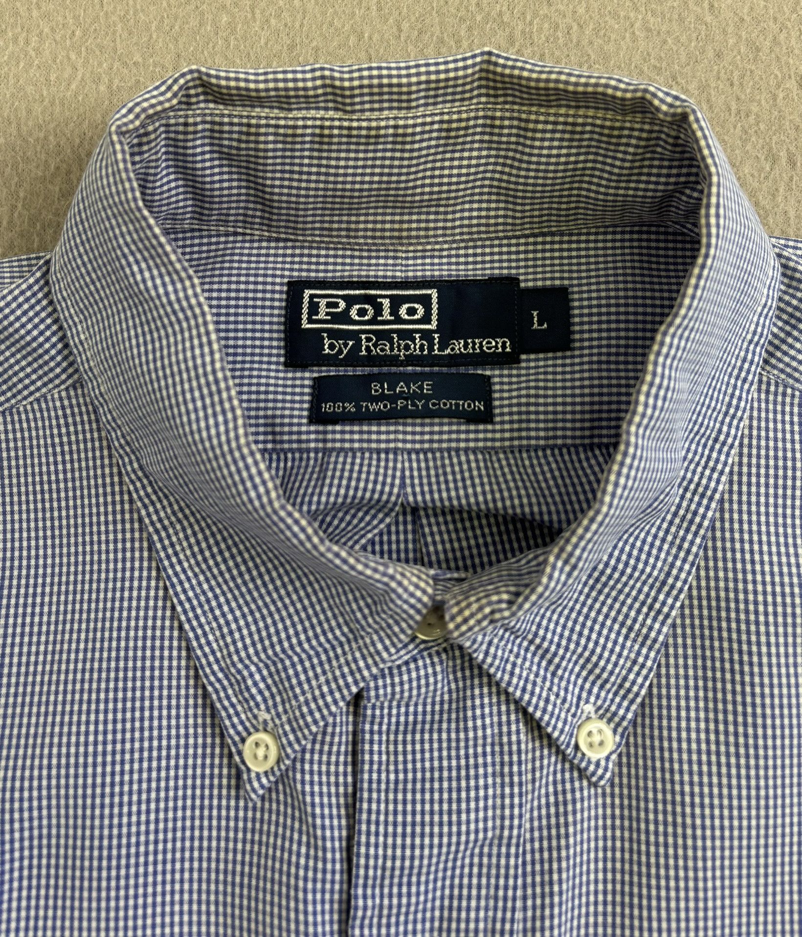 Polo Ralph Lauren Polo Ralph Lauren Blue White Checks shirt large Size US L / EU 52-54 / 3 - 12 Thumbnail