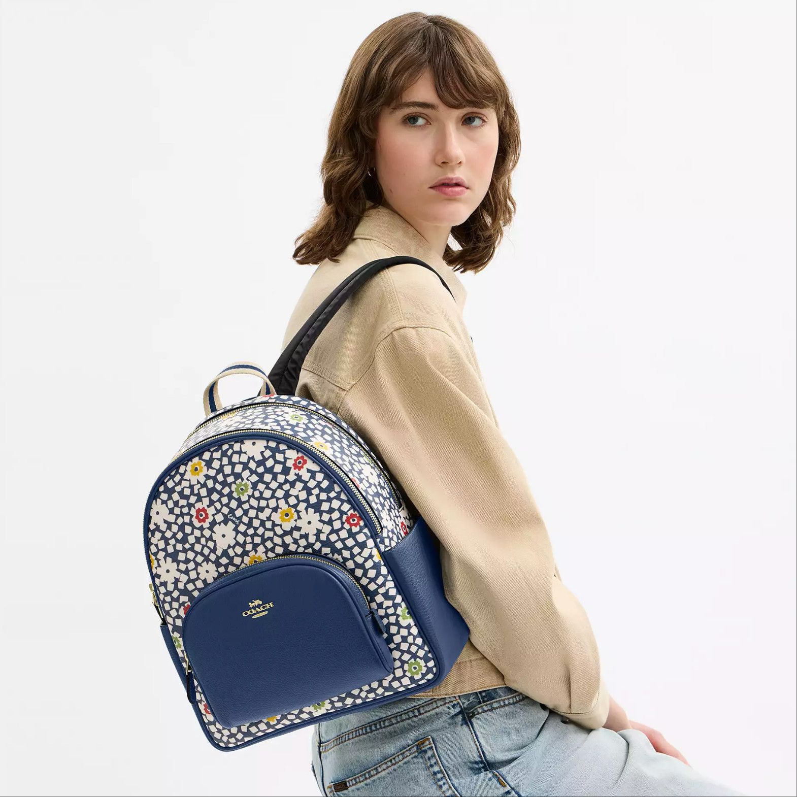 Coach Court Backpack With Floral Print CBM23 Size ONE SIZE - 9 Thumbnail