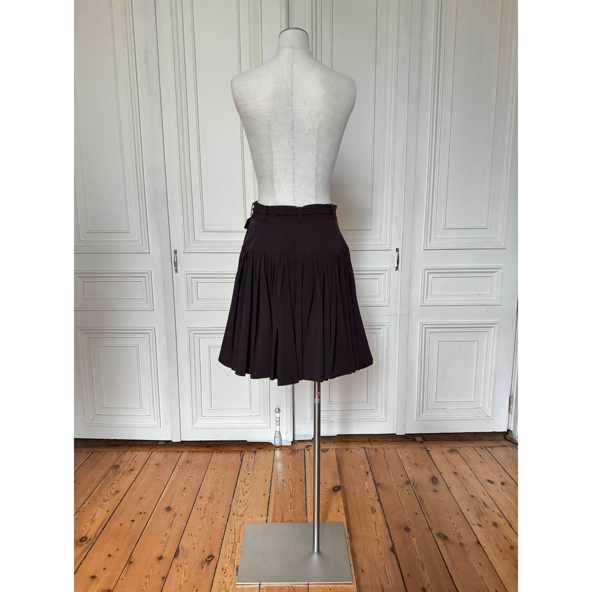 Jean Paul Gaultier 1990s Brown Wool Skirt Suit Size S / US 4 / IT 40 - 6 Thumbnail
