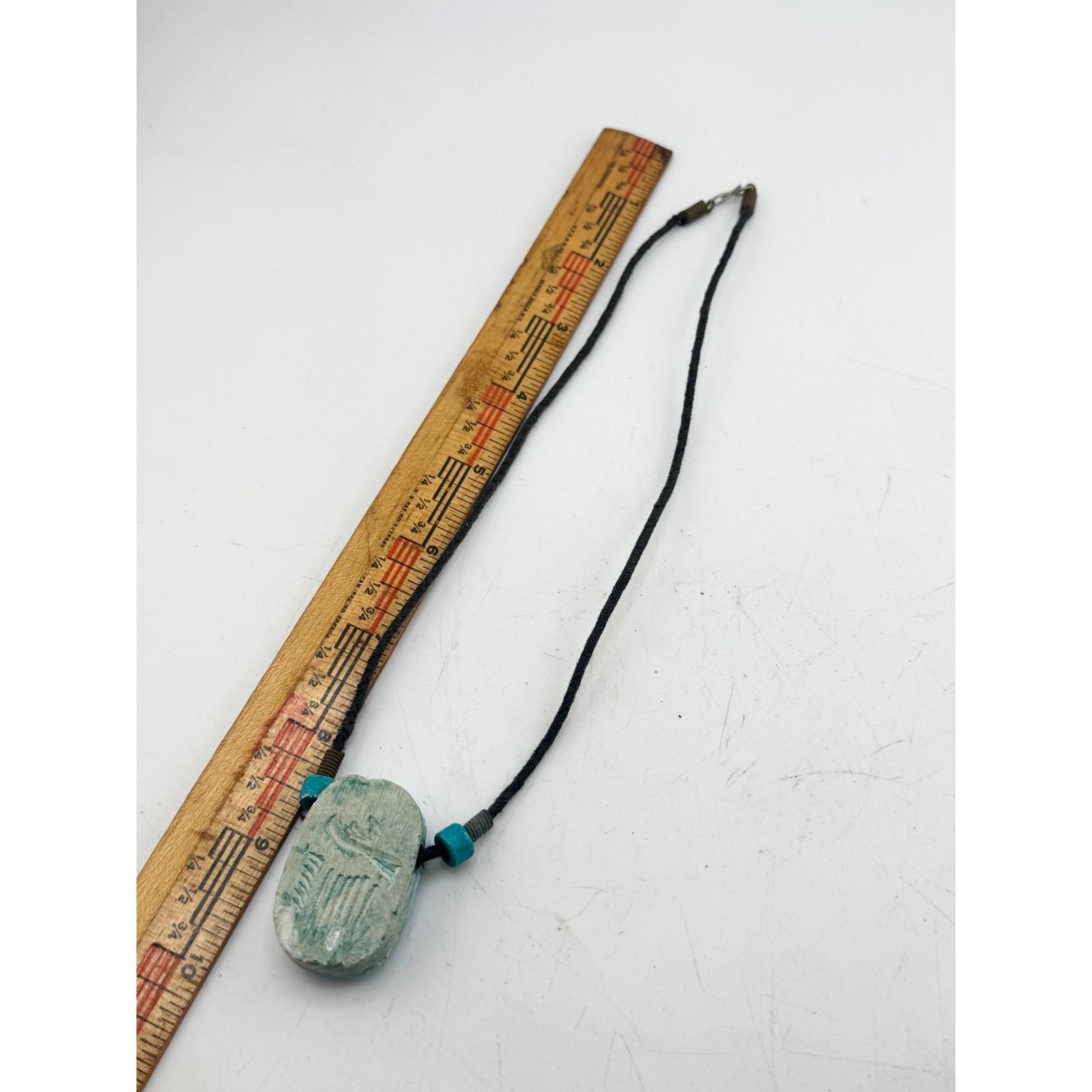 Vintage Vintage Egyptian Revival blue stone scarab necklace Size ONE SIZE - 4 Thumbnail