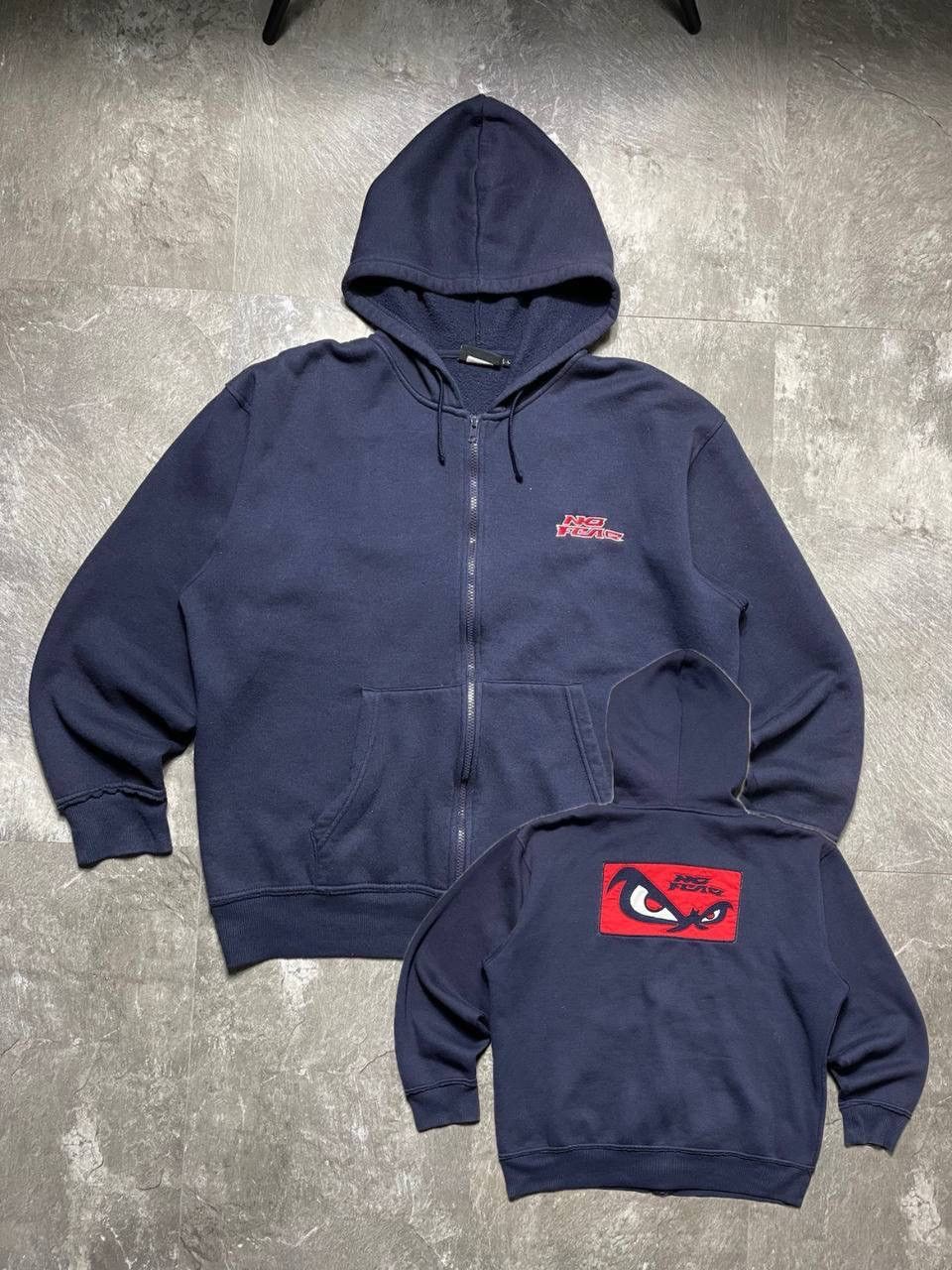 No Fear × Vintage Rare Vintage No Fear Skull Zip Hoodie Y2k