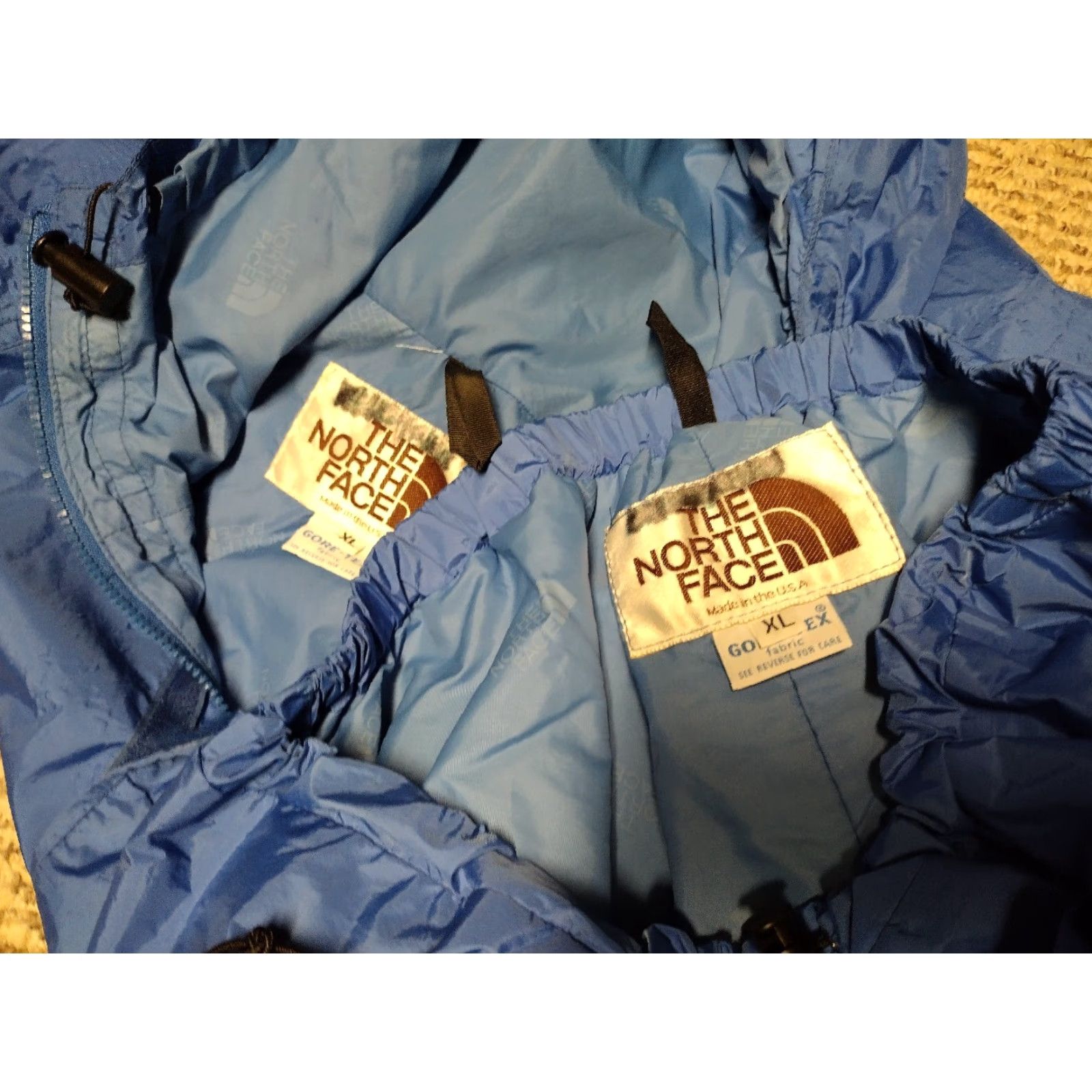 The North Face VINTAGE The North Face Gore-Tex Mountain Suit Jacket Pants XL Blue Waterproof 80s Mens Hooded Hiking Size 46R - 3 Thumbnail