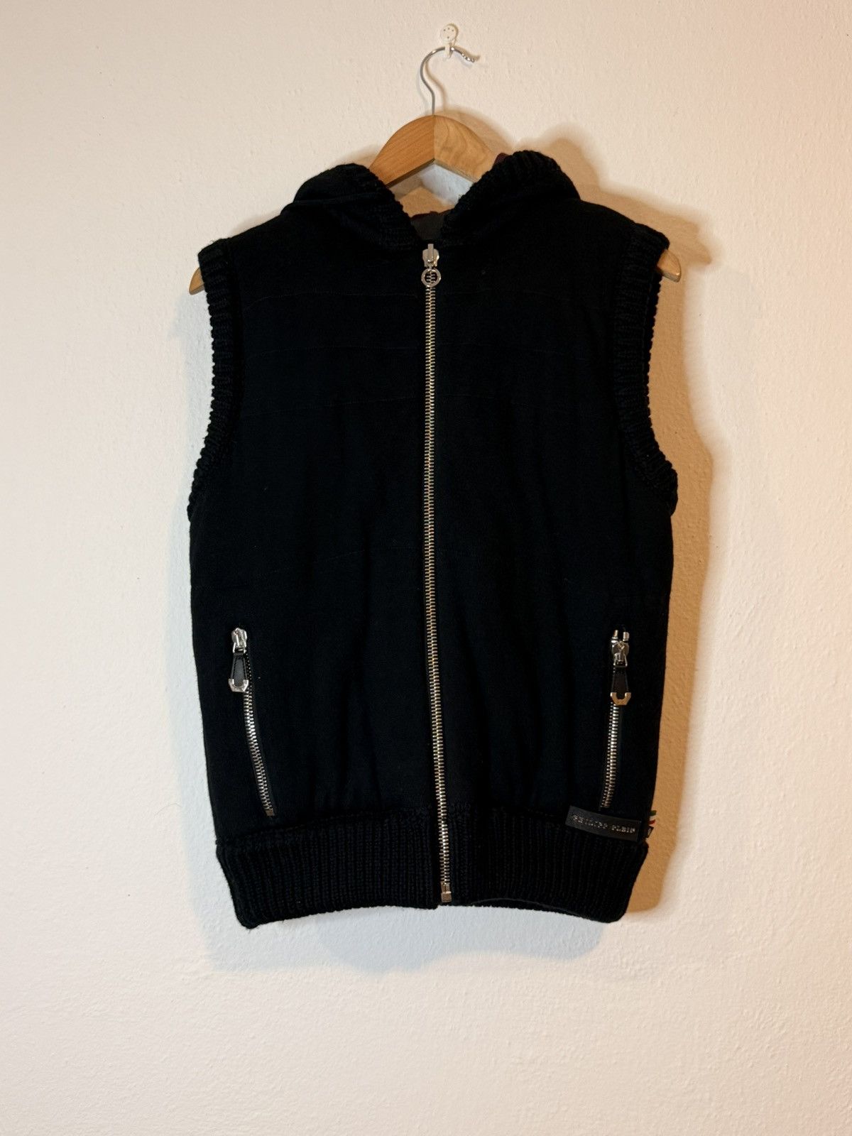 Philipp Plein Luxury Philipp Plein Reversible Skull Monogram Wool Vest Size US M / EU 48-50 / 2 - 1 Thumbnail