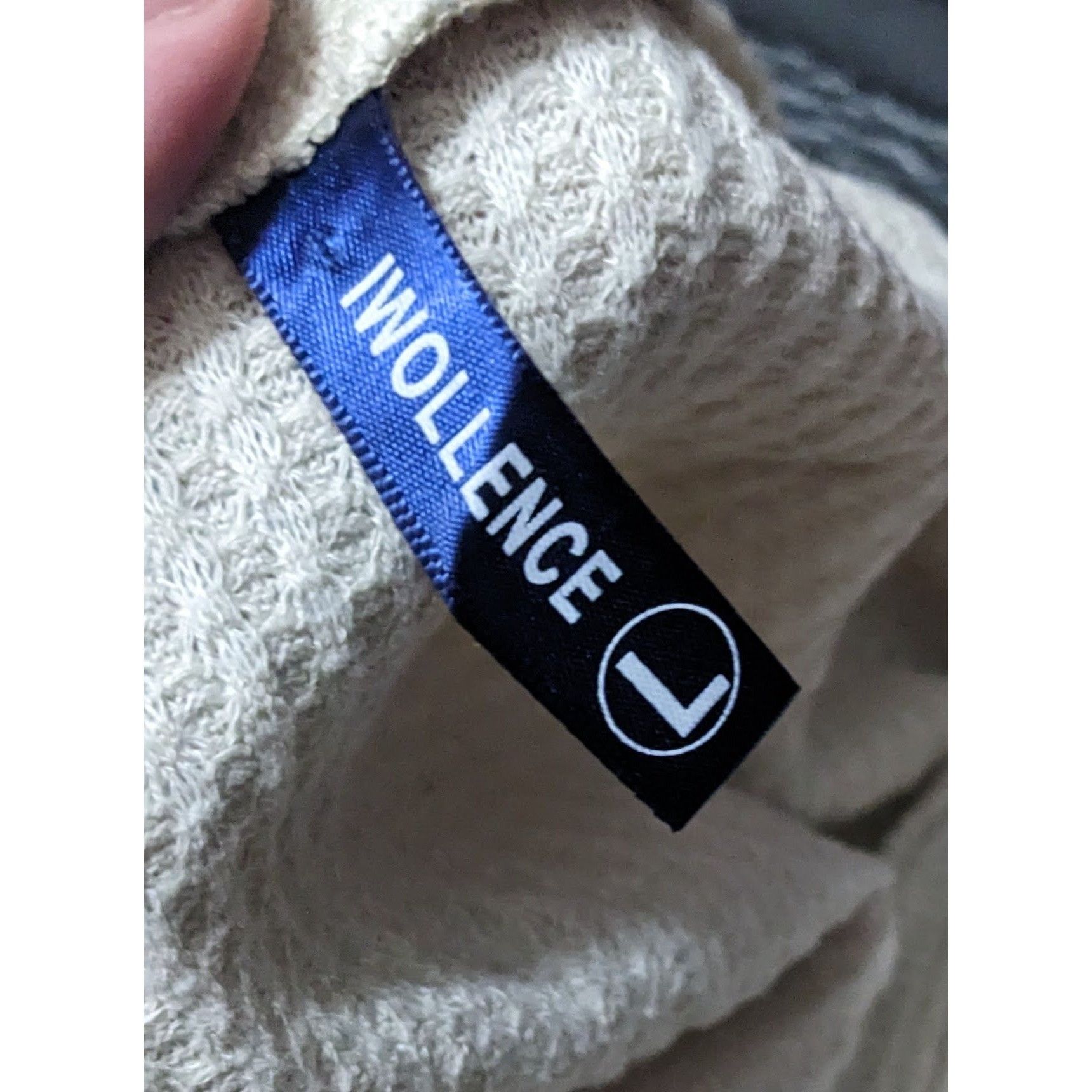 Other Iwollence Cream Waffle Knit Button Down Tie Front Tunic Size L / US 10 / IT 46 - 3 Thumbnail