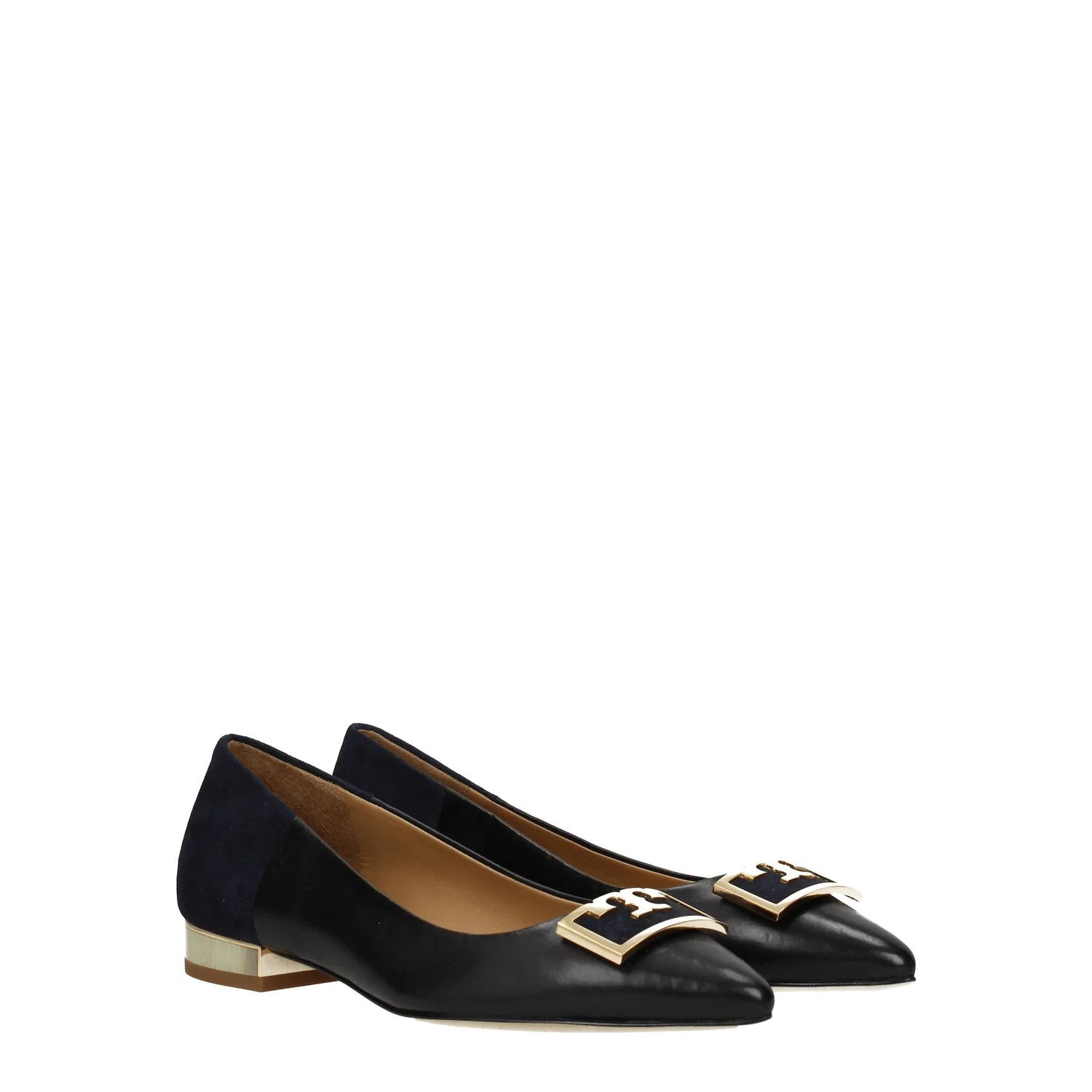 Tory Burch ob1o1e1124 Leather Ballet Flats in Black Size US 5 / IT 35 - 2 Thumbnail