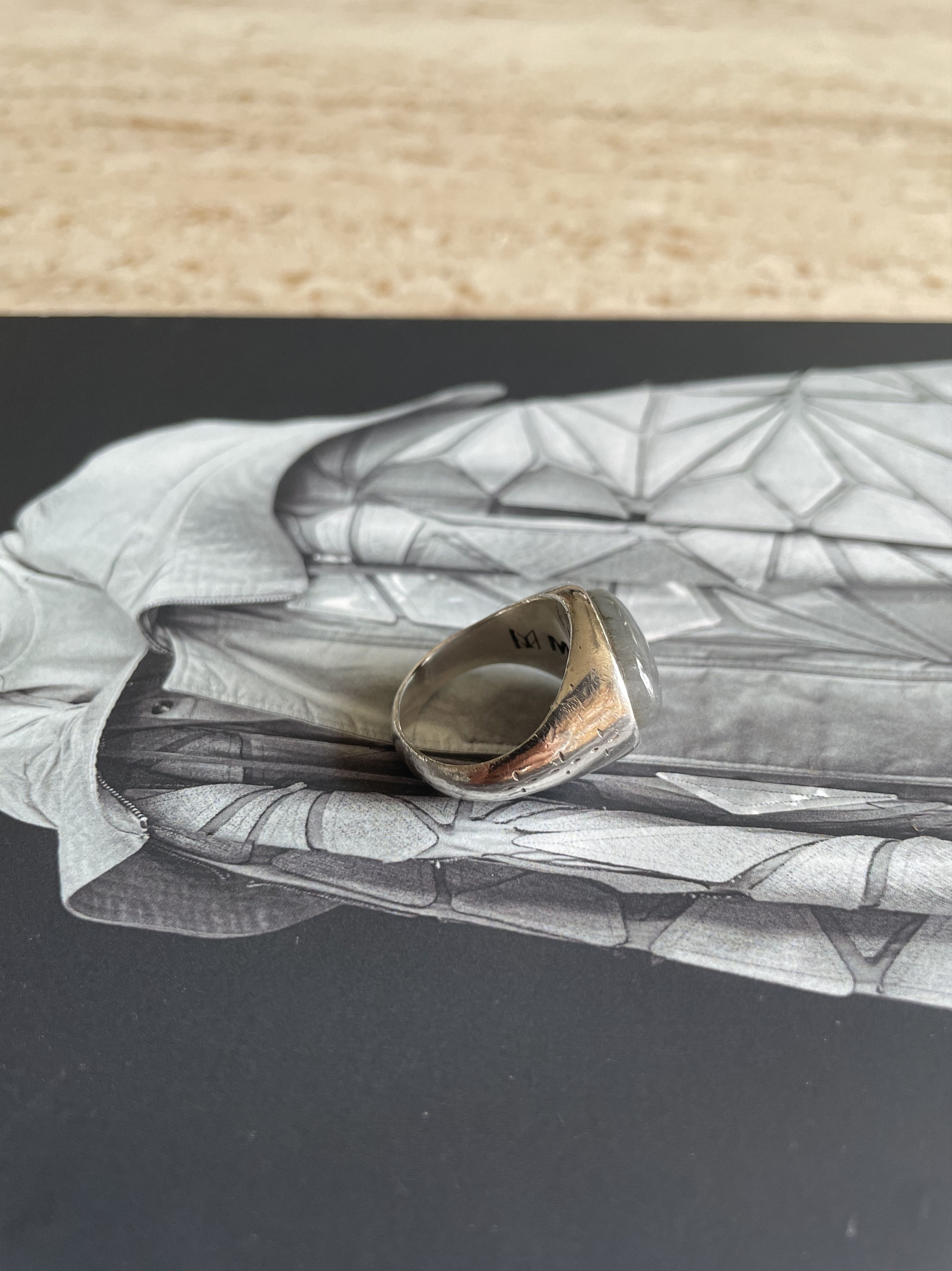 Other MAPLE Tubby Ring Silver 925 Labradorite Size ONE SIZE - 3 Thumbnail