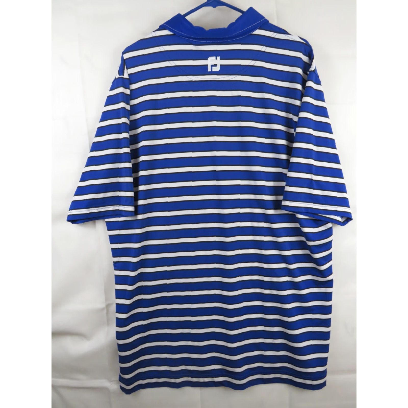 Footjoy FootJoy Polo Shirt Short Sleeve Striped Blue White Excellent XL Men’s Golf Size US XL / EU 56 / 4 - 5 Thumbnail