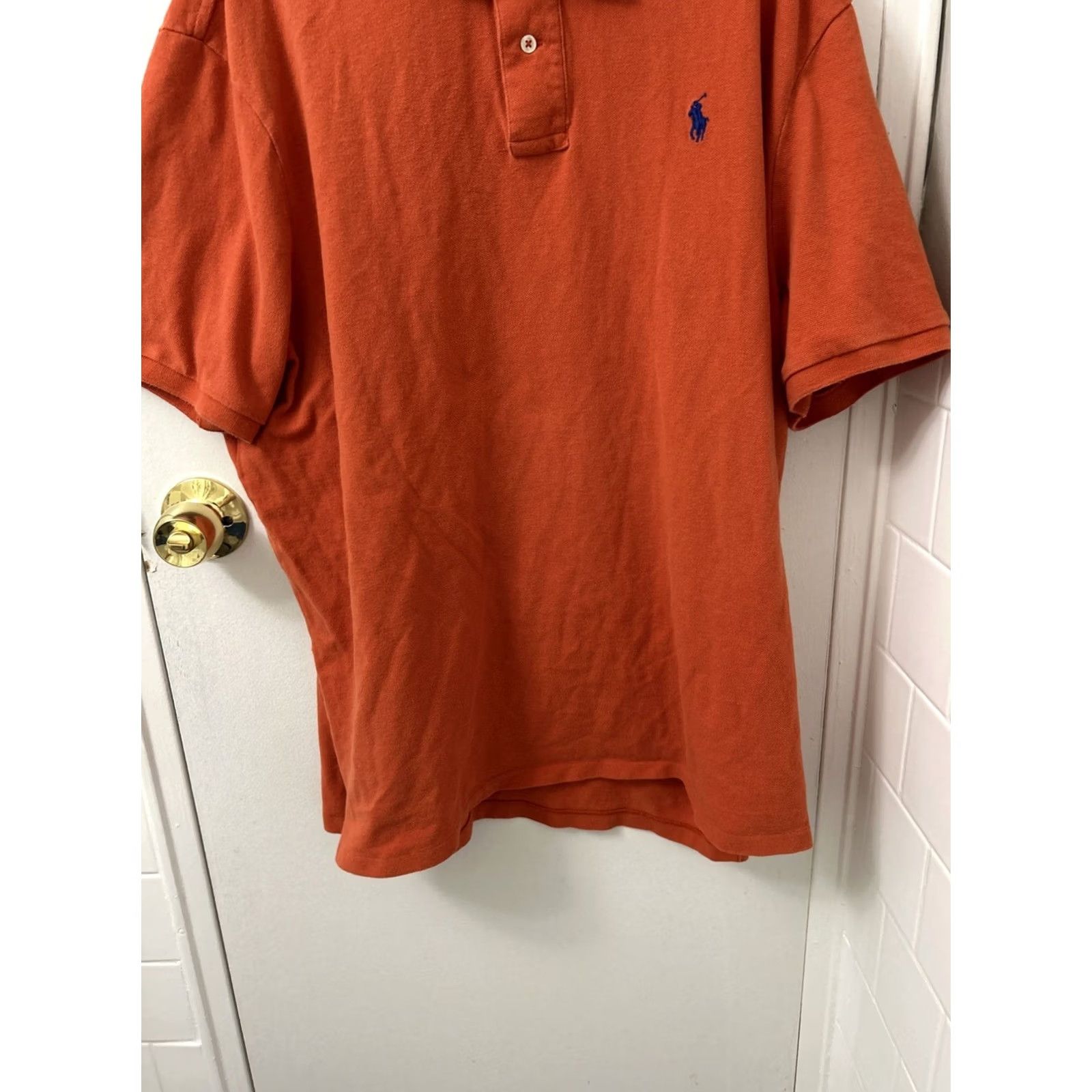 Polo Ralph Lauren Polo Ralph Lauren Shirt Mens 2XL Blue Classic Fit Short Sleeve Pony Logo Cotton Spandex Solid Size US XXL / EU 58 / 5 - 3 Thumbnail