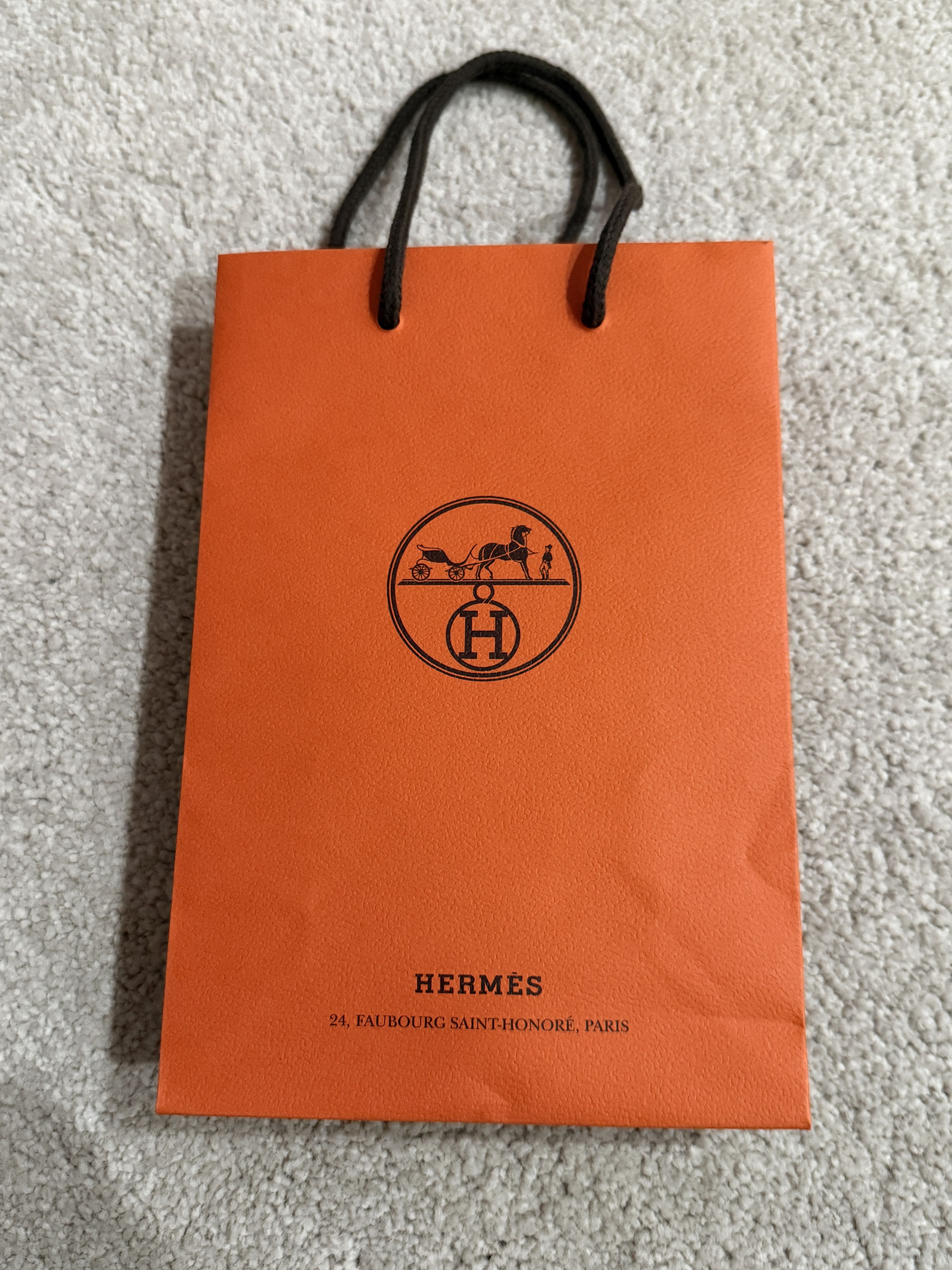Hermes Authentic Hermes Orange Gift Paper Shopping Bag - Small Size ONE SIZE - 1 Thumbnail