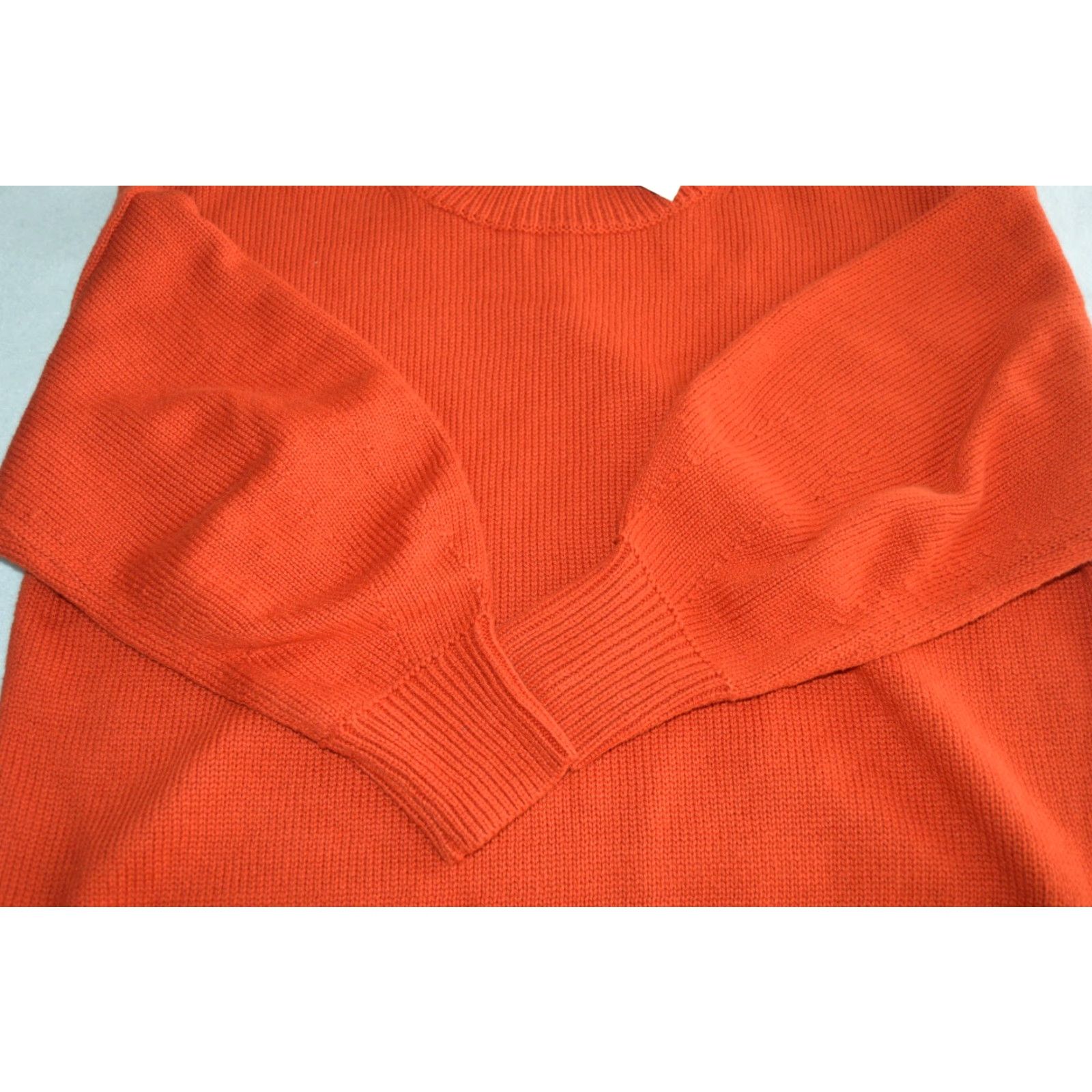 Banana Republic BANANA REPUBLIC Men XL Long Sleeve Crew Neck Orange Cotton Blend NWT Sweater Size US XL / EU 56 / 4 - 5 Thumbnail