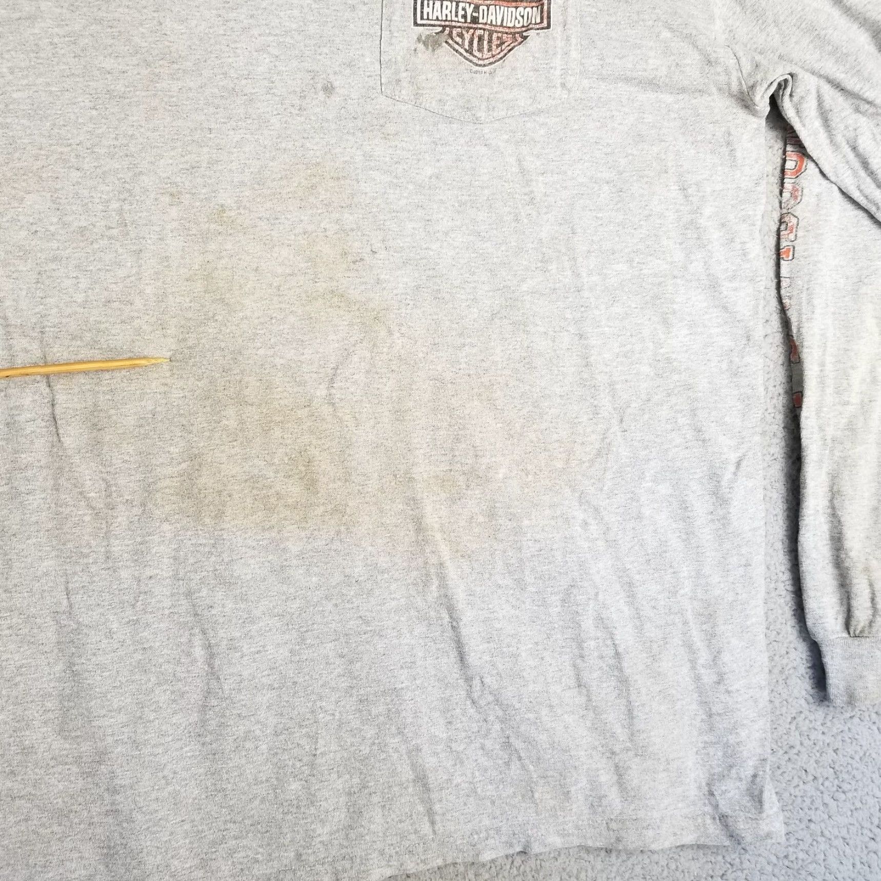 Harley Davidson Harley-Davidson Long Sleeve Shirt XXL Men Gray Motorcycle Biker USA Fall Spring Summer Size US XXL / EU 58 / 5 - 3 Thumbnail