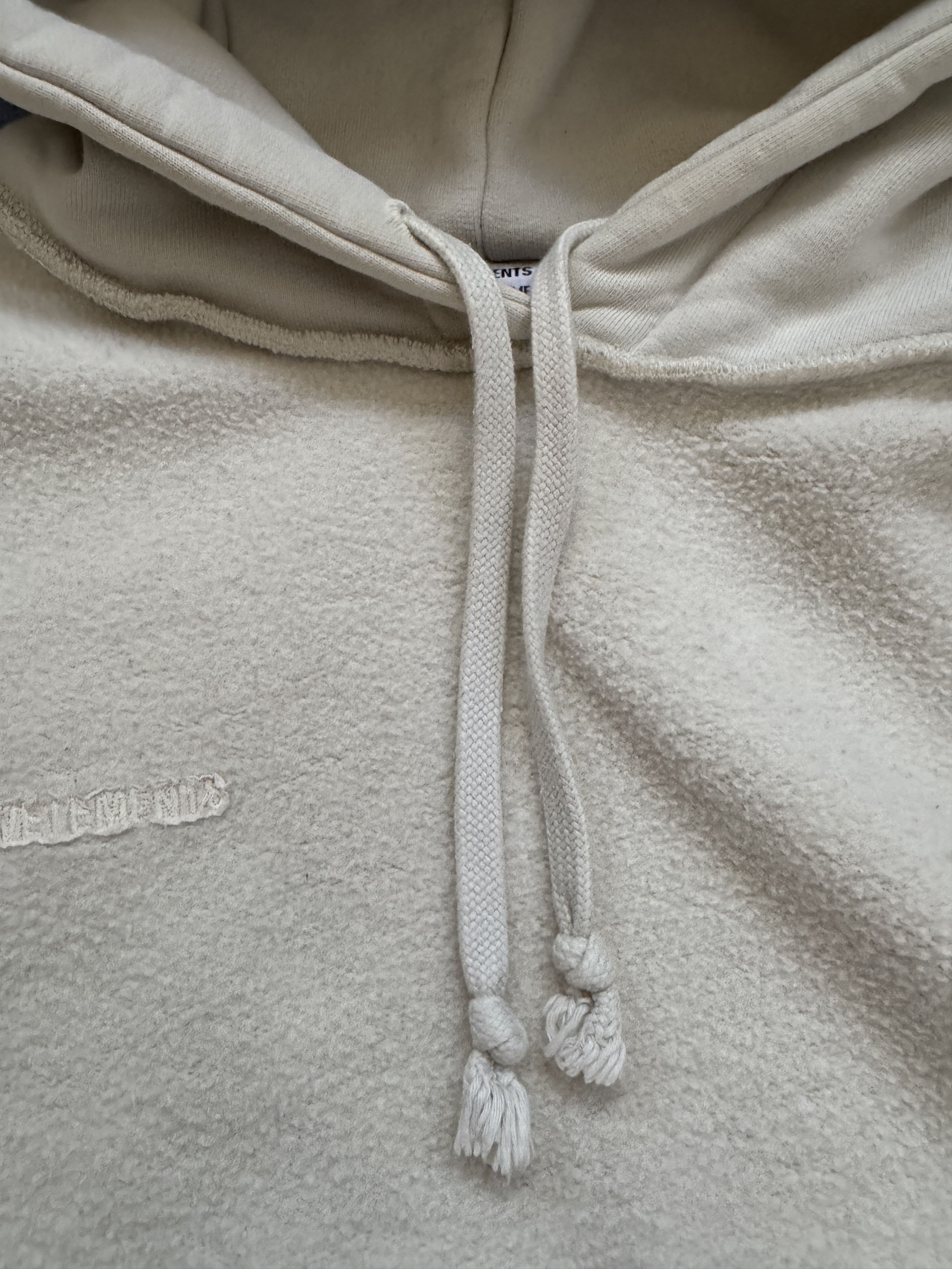 Vetements Vetements Inside Out Hoodie Cream White Size US M / EU 48-50 / 2 - 6 Thumbnail