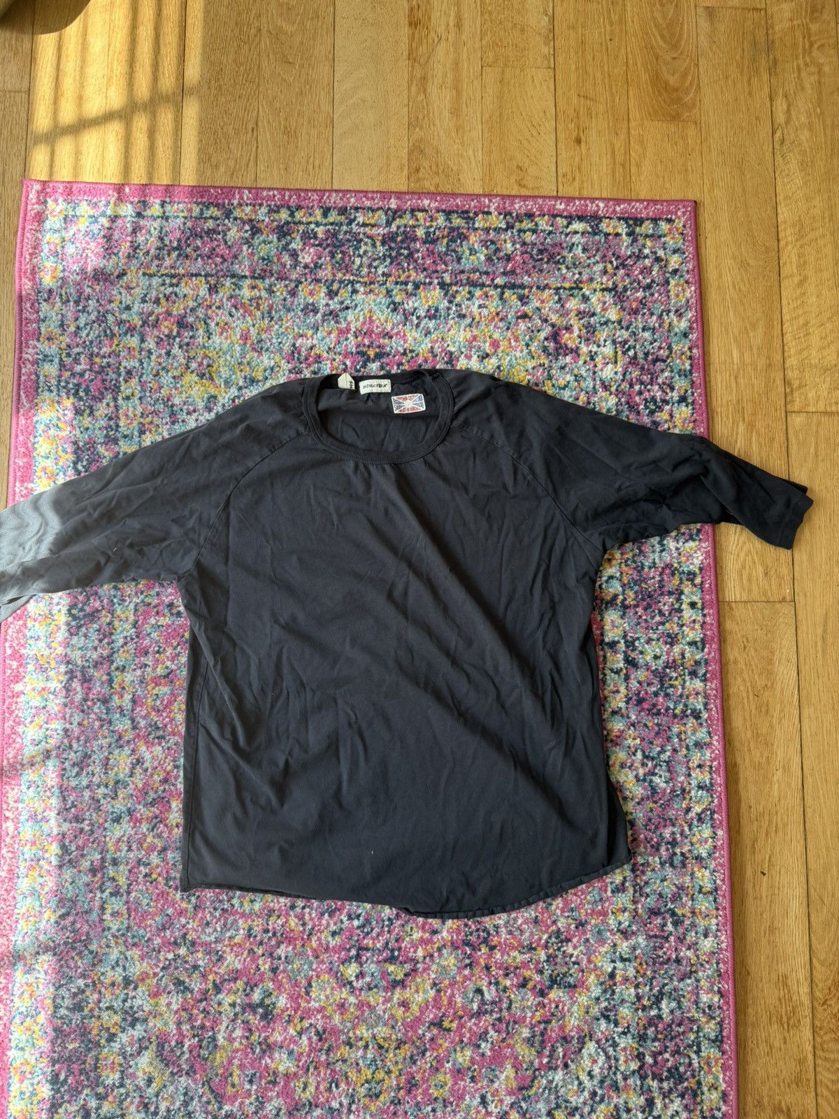 Indigofera Washed black raglan sleeve baseball shirt Size US XL / EU 56 / 4 - 1 Thumbnail
