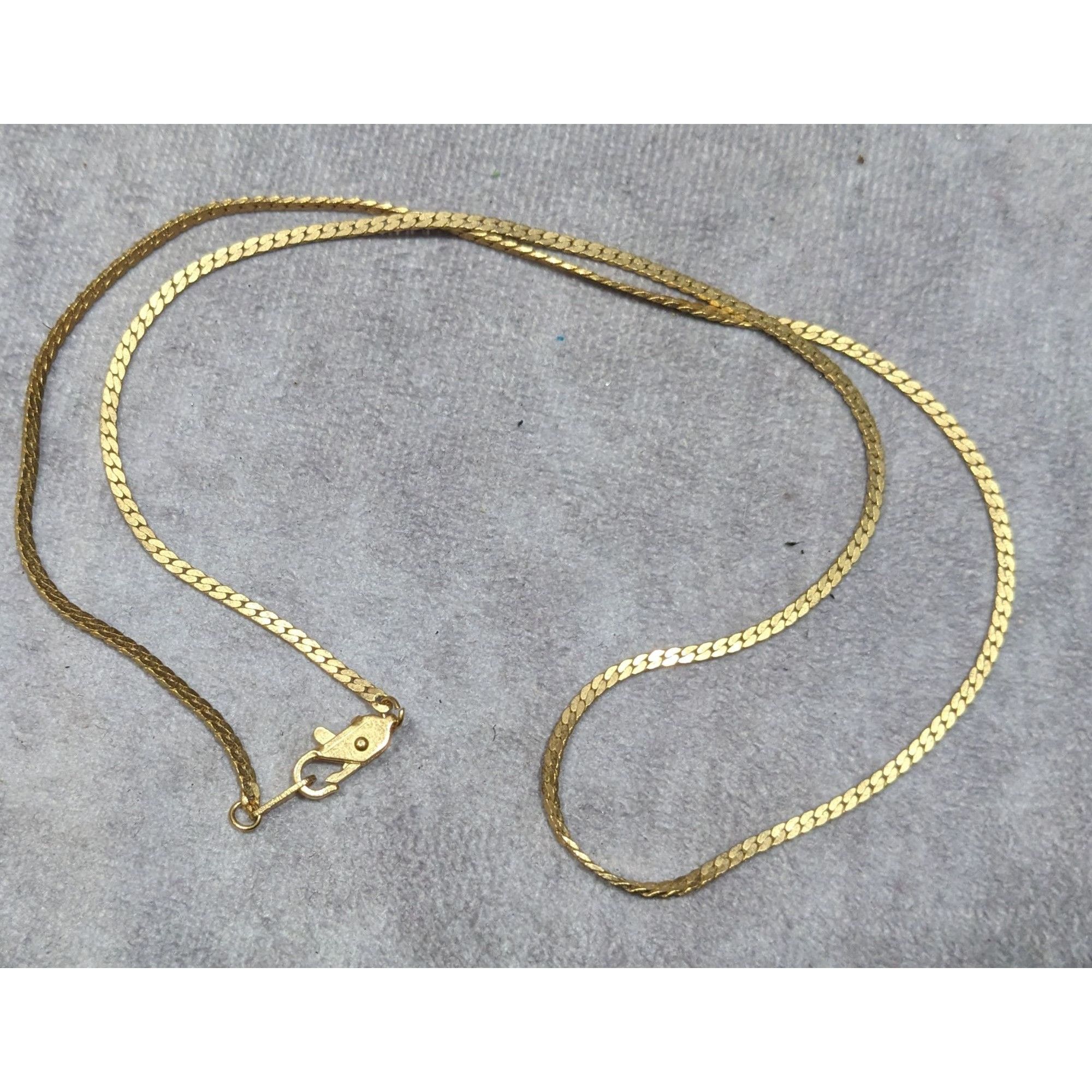 Other Elegant Classic Gold Tone Herringbone Chain Necklace Size ONE SIZE - 6 Thumbnail