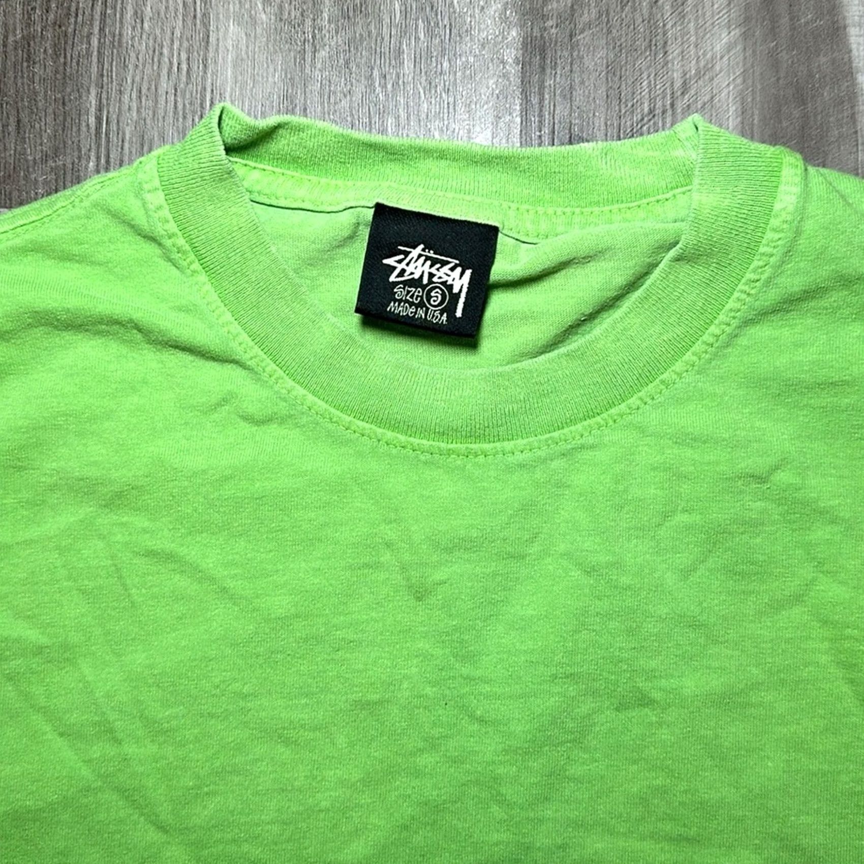 Vintage VINTAGE Stussy Tee Shirt Green Small Men XS? Size US S / EU 44-46 / 1 - 4 Thumbnail