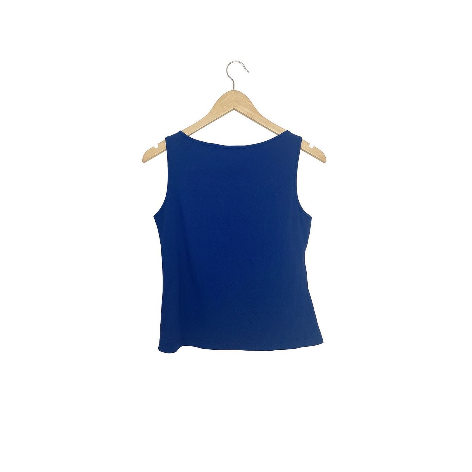 Ann Taylor Ann Taylor Women’s Size M Blue Sleeveless Ruffle Front Blous Size M / US 6-8 / IT 42-44 - 4 Thumbnail