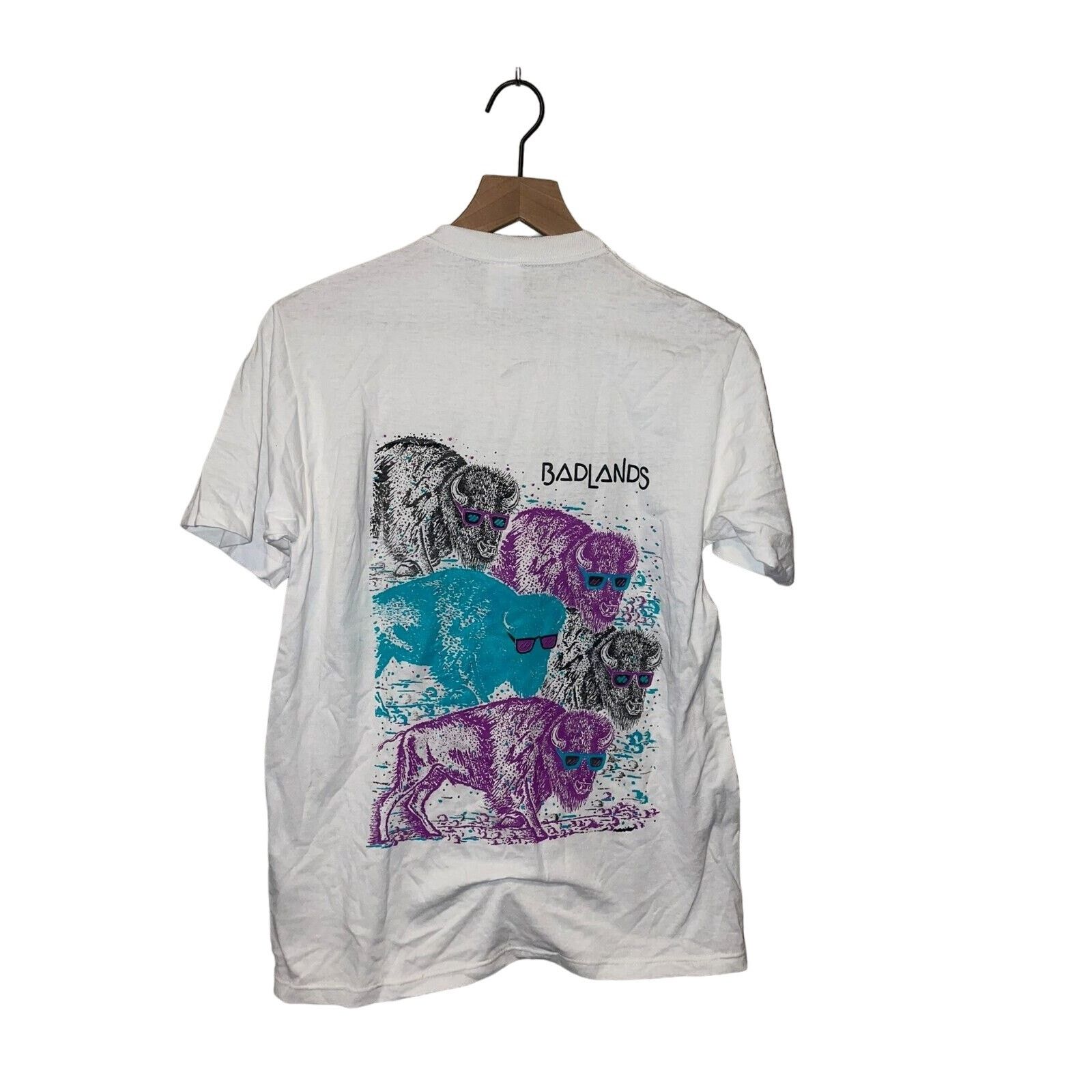 Jerzees Vintage Big Sky Shirt Badlands Buffalo Tee Test Print 90s M Size US M / EU 48-50 / 2 - 1 Thumbnail